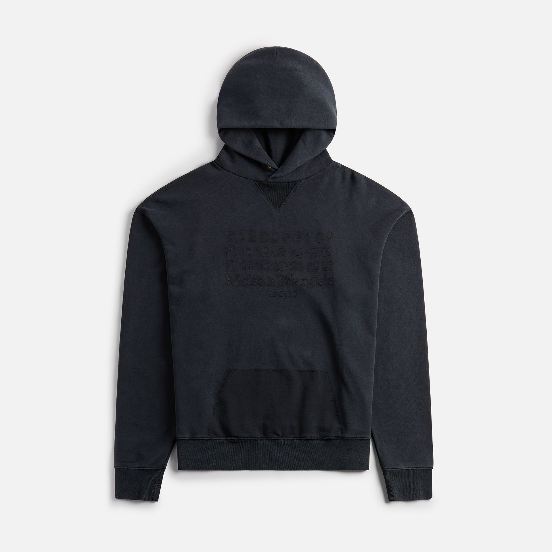 Maison Margiela Sweatshirt Hoodie Organic Cotton Fleece - Washed Black