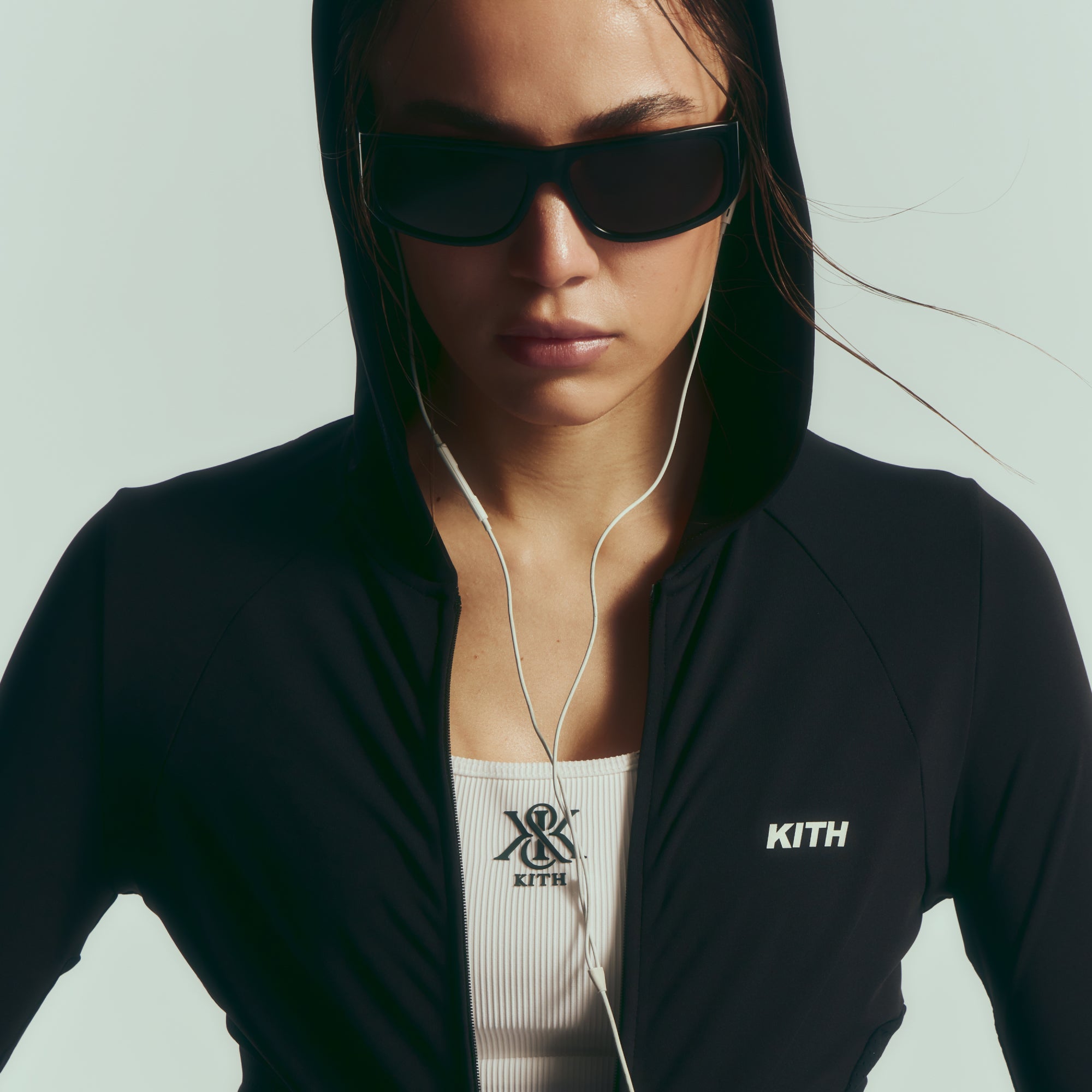 KITH＊Columbia Kith for Columbia Reflective Funnel Neck Quarter Zip - Nocturnal
