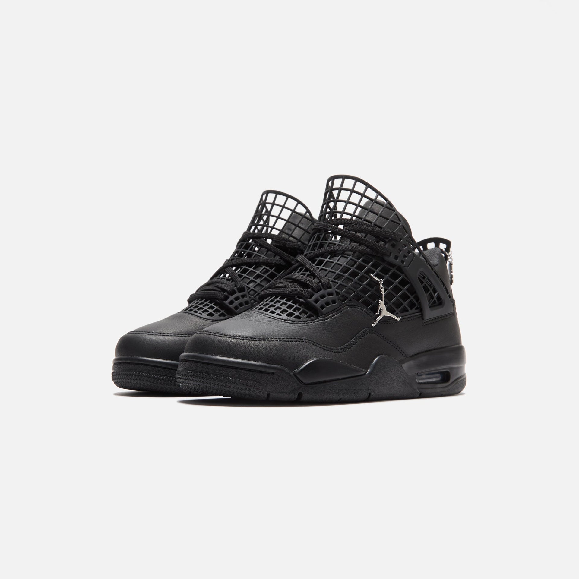 Nike WMNS Air Jordan 4 Net - Black / Metallic Silver