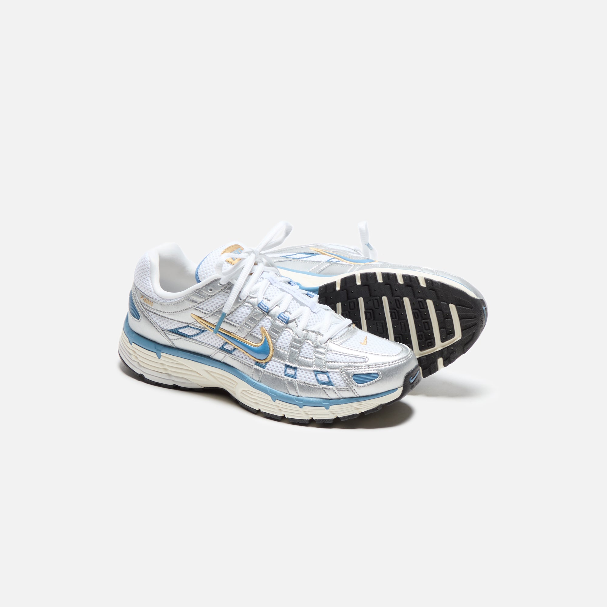 Nike P-6000 - White / Aegean Storm / Metallic Silver – Kith Canada