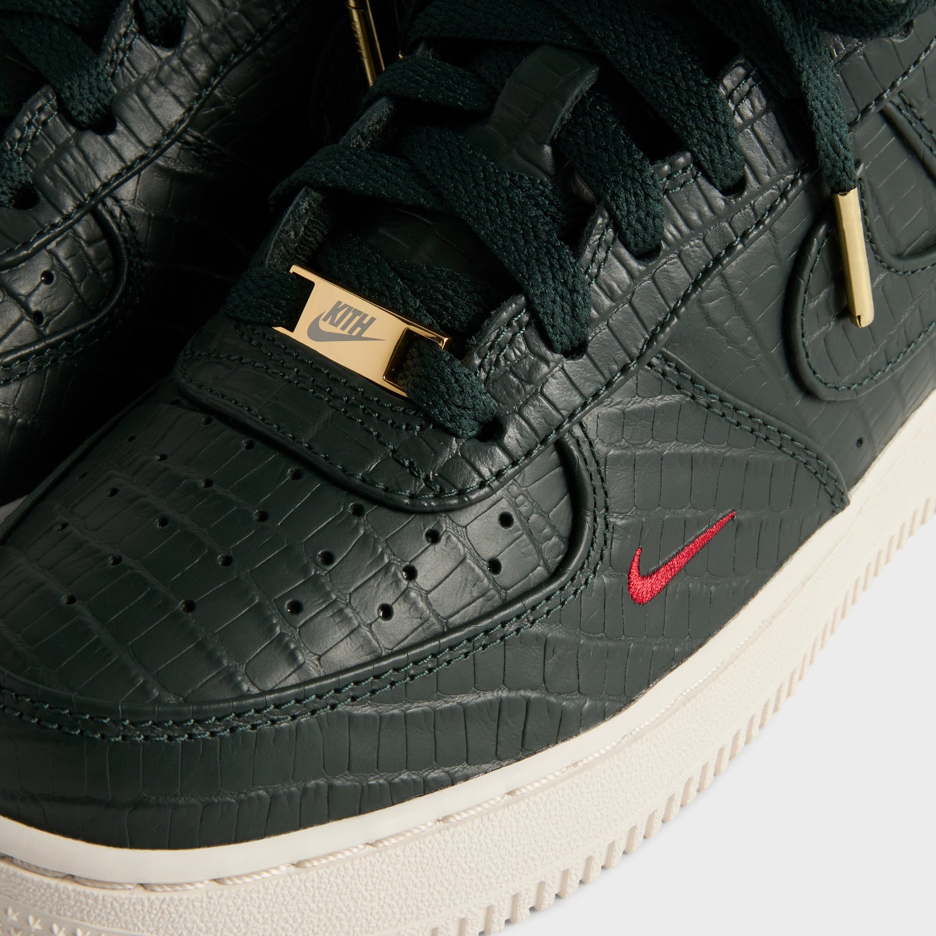 Kith for Nike GS Air Force 1 - Black Spruce / Phantom / Varsity Red