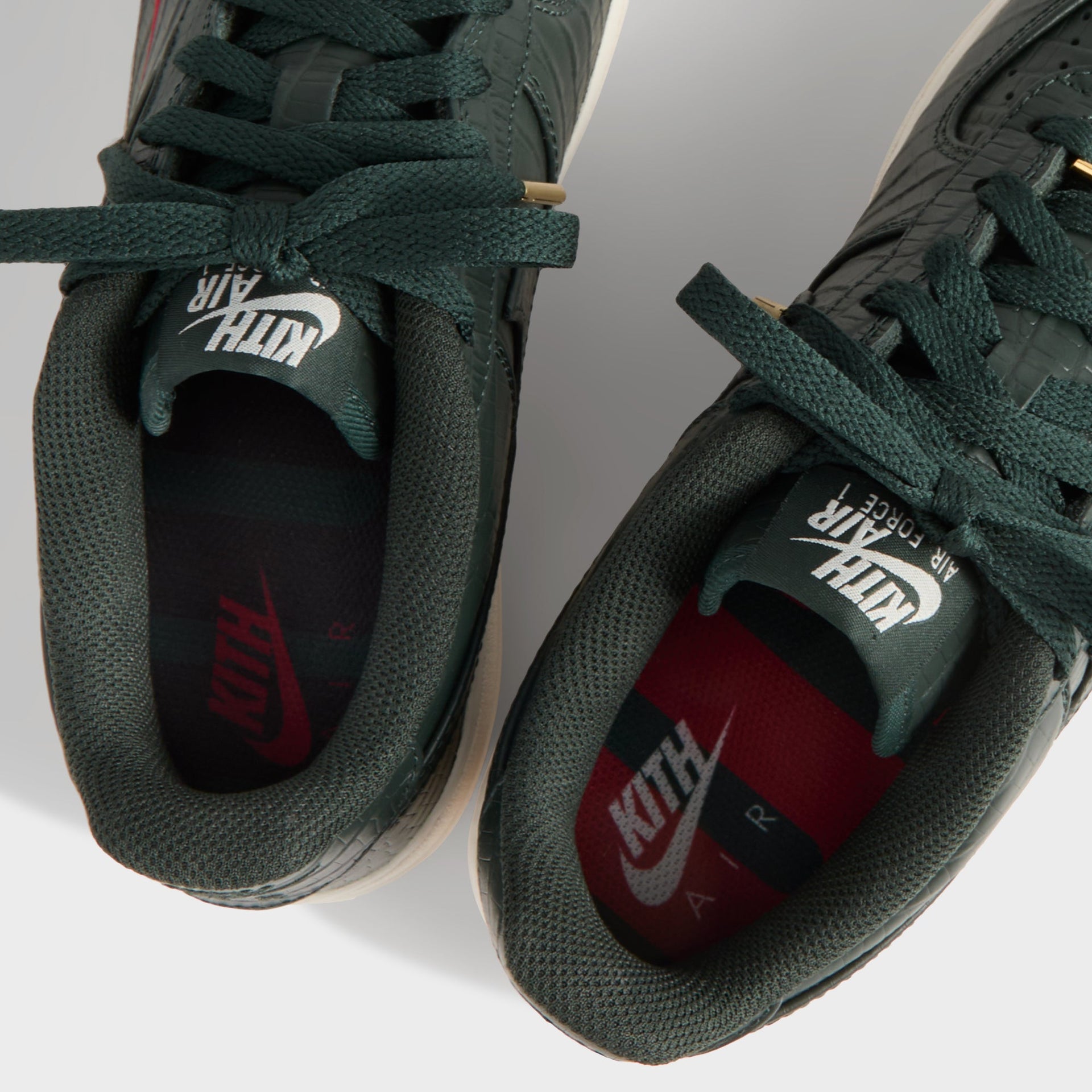 Kith for Nike GS Air Force 1 - Black Spruce / Phantom / Varsity Red