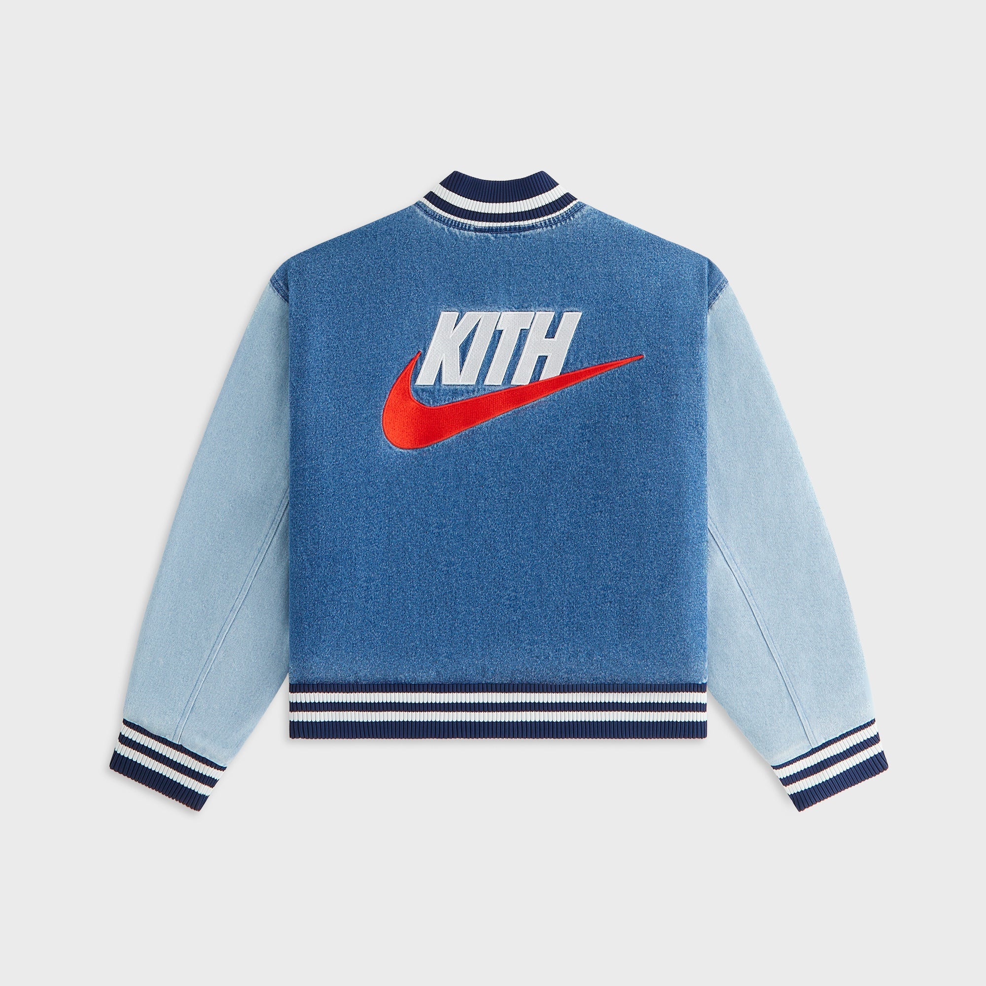 Kith Kids for Nike Denim Varsity Jacket - Mystic Navy – Kith Canada