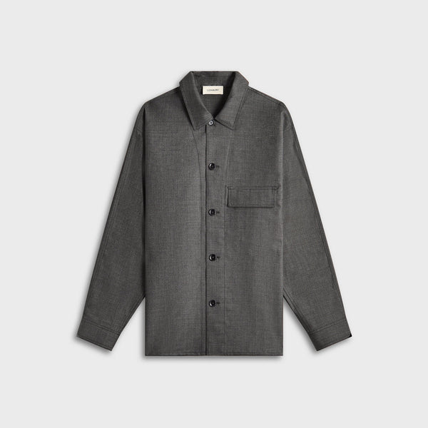 美品 LEMAIRE corduroy overshirt 48 L オフホワ OV1012-LF1386-MU099-