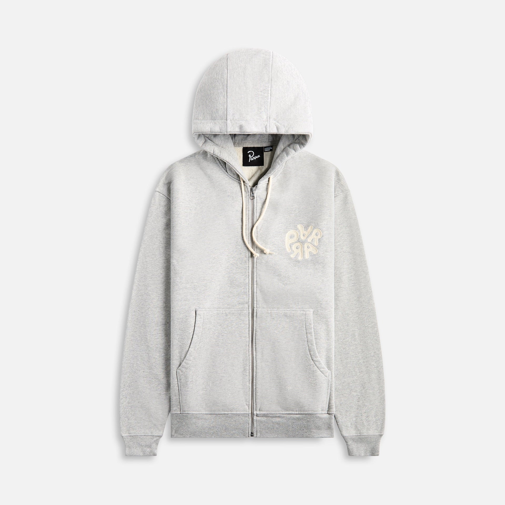 by Parra 1976 Logo Zip Hooded Sweatshirt - Heather Grey