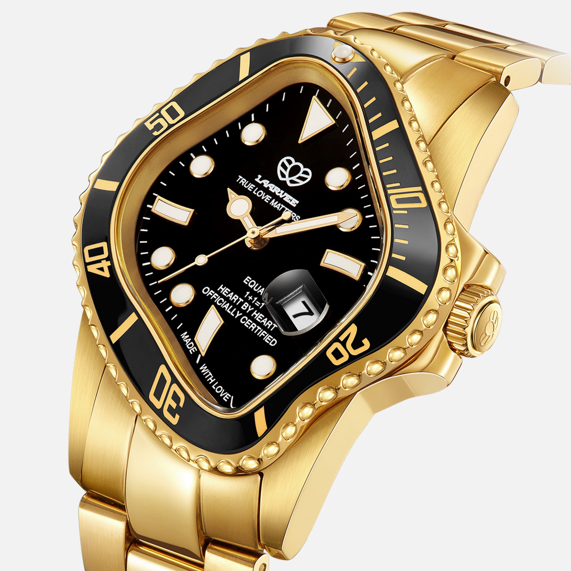 LAARVEE Golden Precision Steel - Black Bezel / Black Dial – Kith