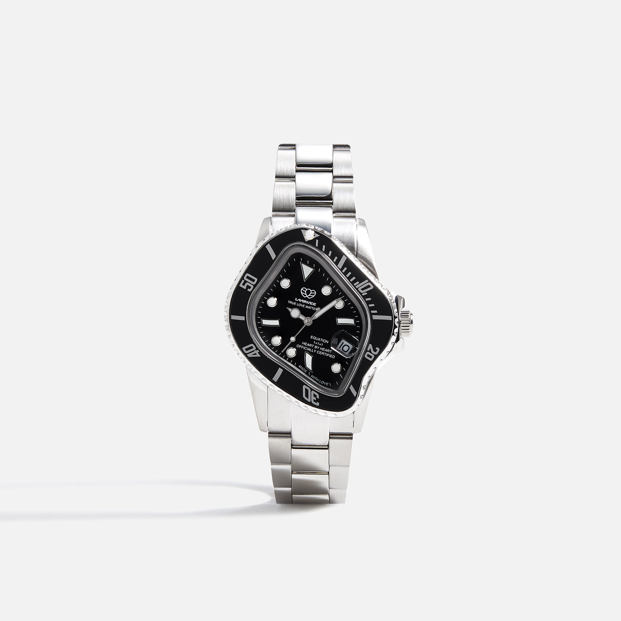 LAARVEE Silver Precision Steel - Black Bezel / Black Dial – Kith 