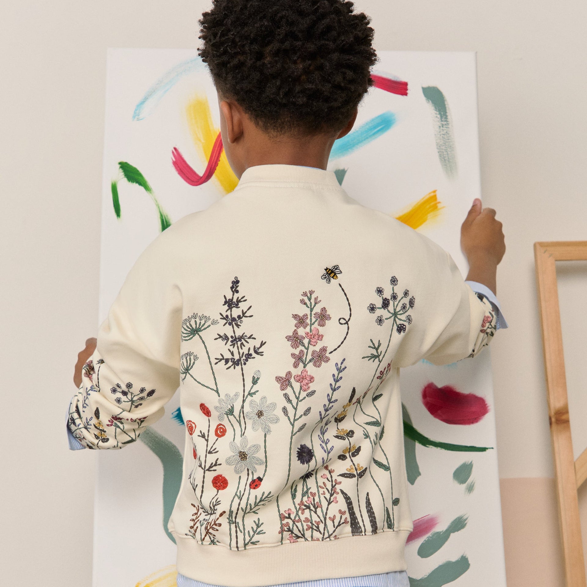 Kith Kids Floral Nelson Crewneck - Sandrift