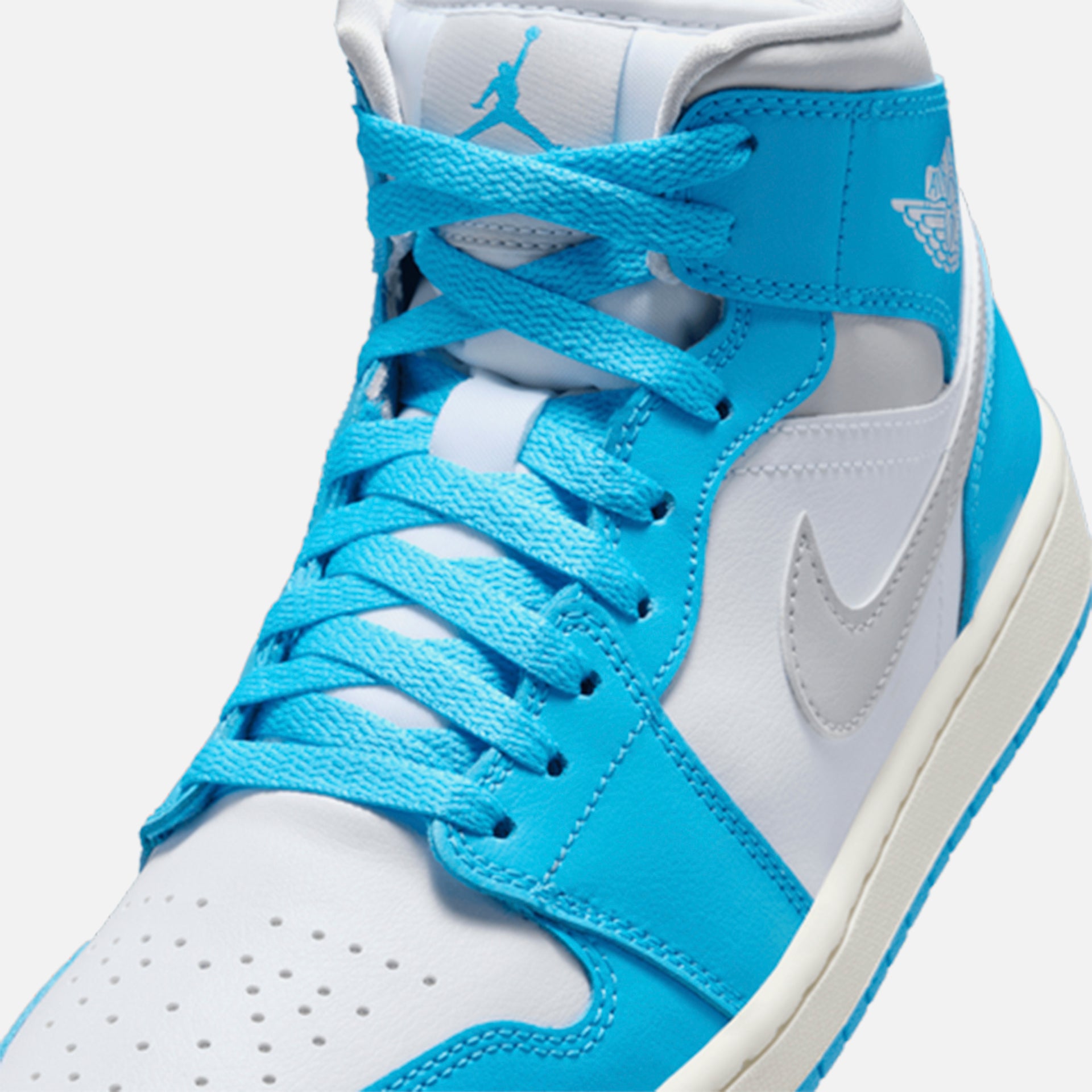 Nike Air Jordan 1 Mid - Dark Powder Blue / White / Sail / Neutral Grey