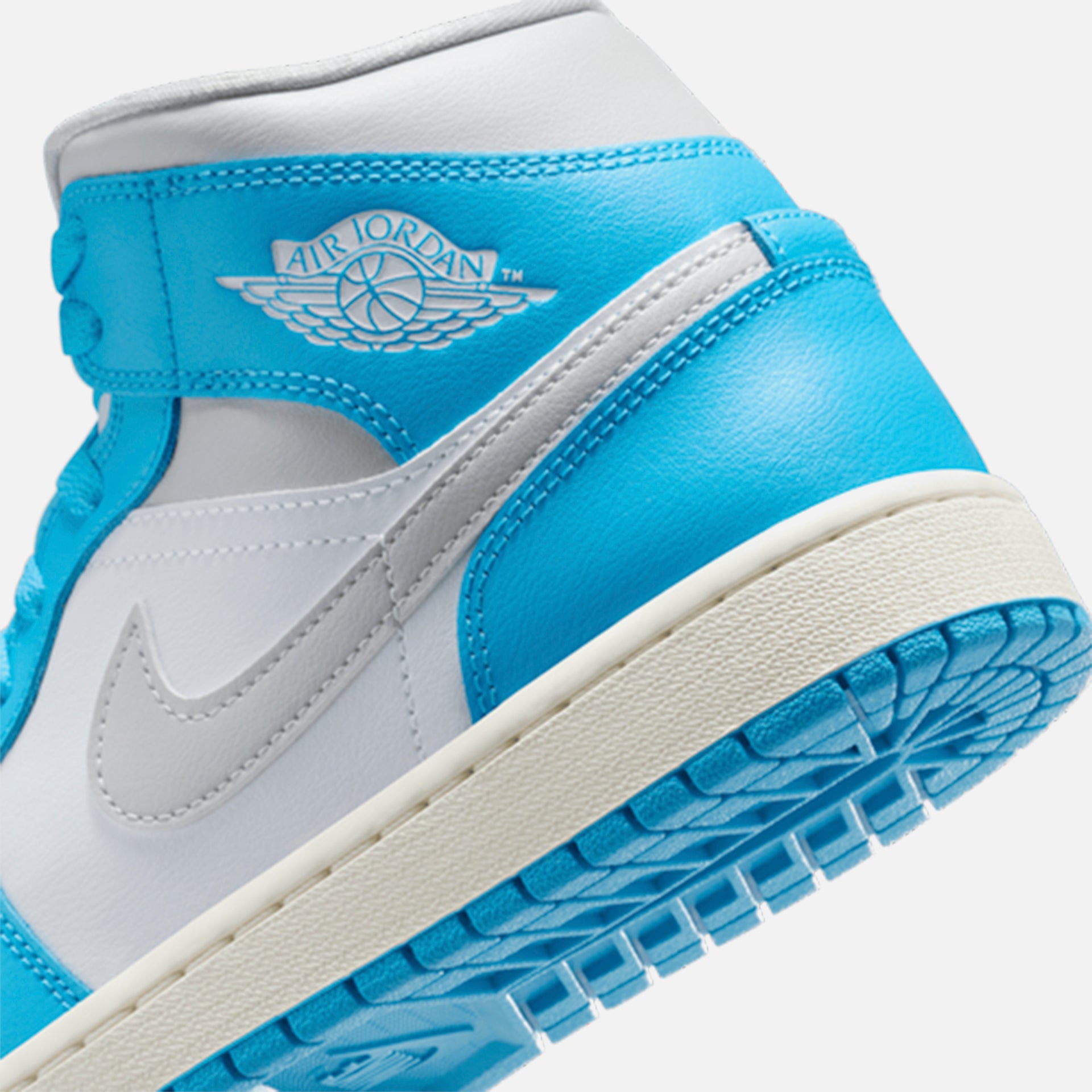 Nike Air Jordan 1 Mid - Dark Powder Blue / White / Sail / Neutral Grey