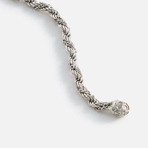 Emanuele Bicocchi Wrapped Rope Chain Bracelet Small - Silver