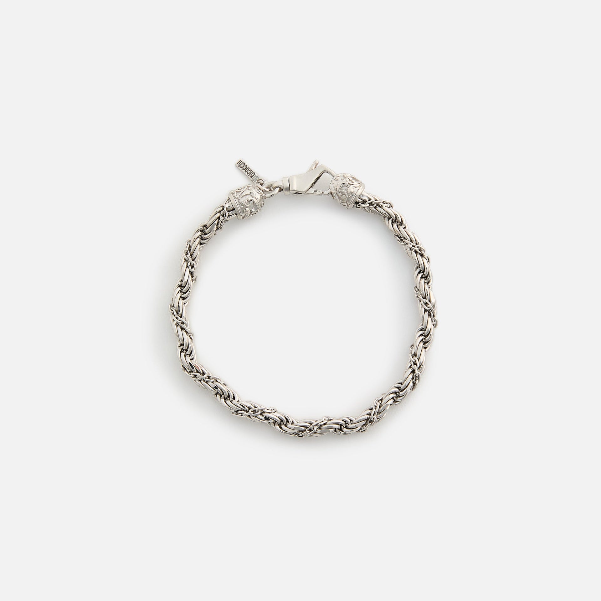 Emanuele Bicocchi Wrapped Rope Chain Bracelet Small - Silver