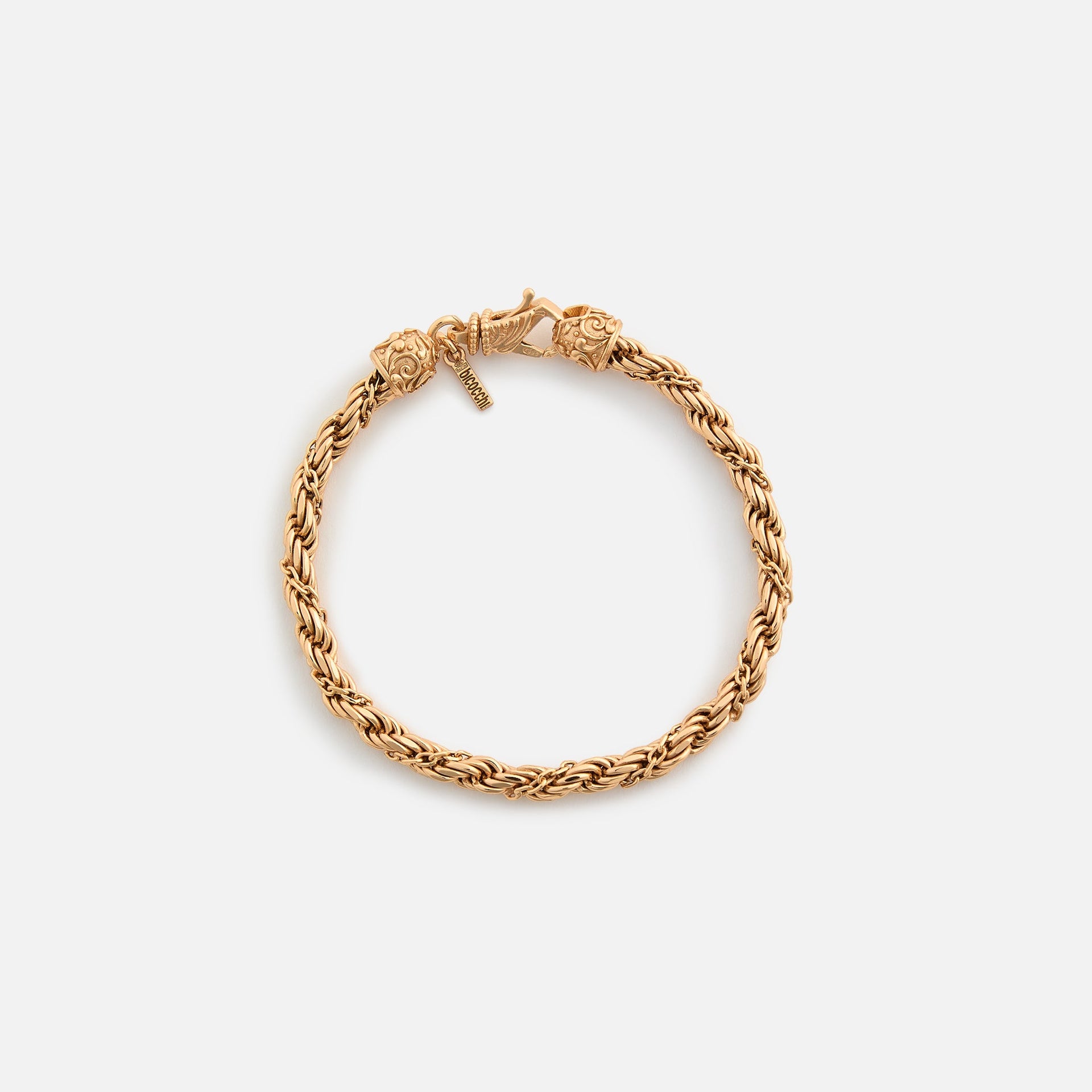 Emanuele Bicocchi Gold Wrapped Rope Chain Bracelet Small - Gold