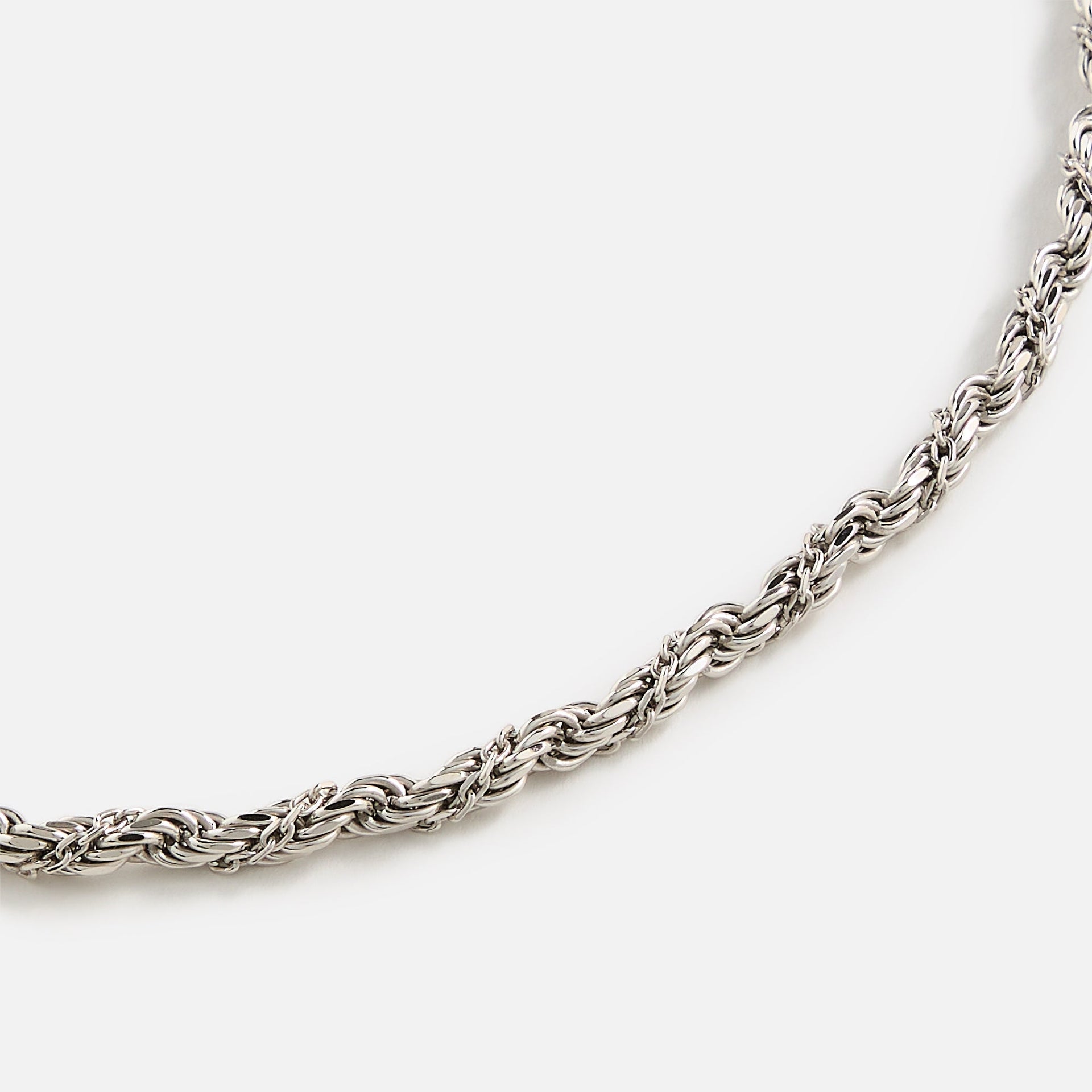 Emanuele Bicocchi Wrapped Rope Chain Necklace Small - Silver