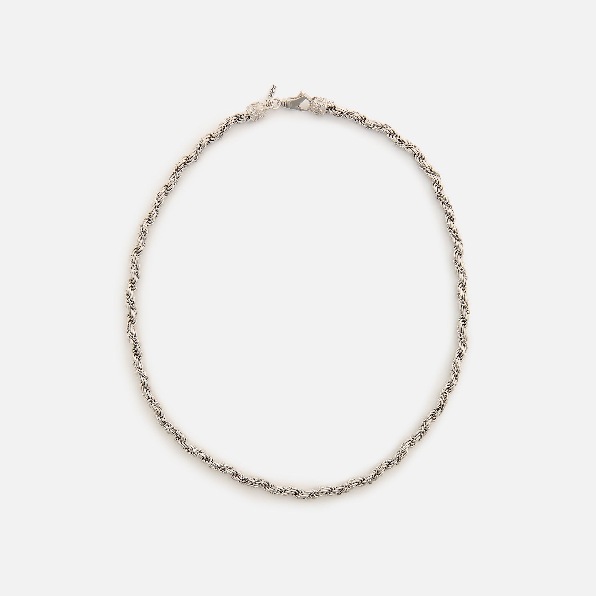 Emanuele Bicocchi Wrapped Rope Chain Necklace Small - Silver