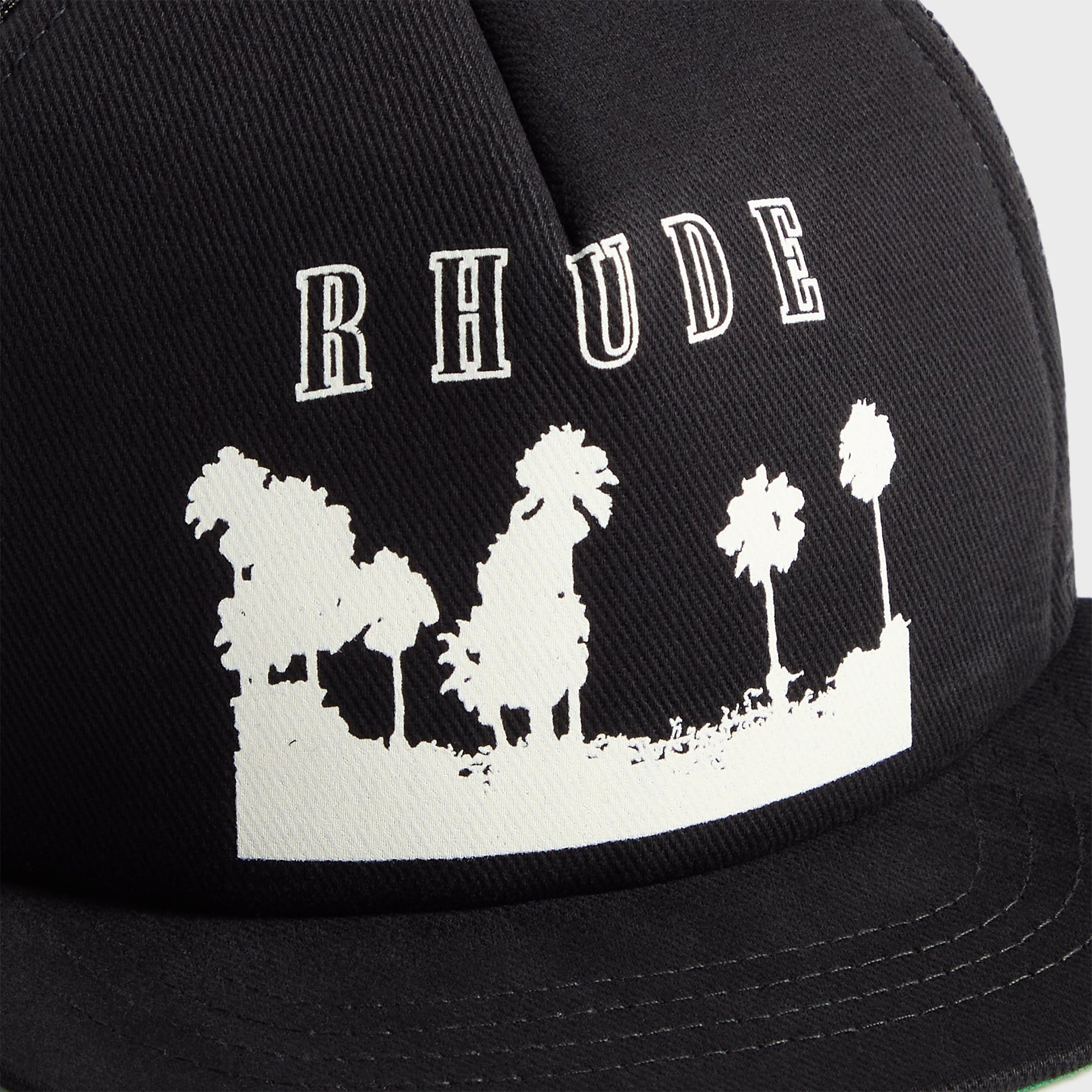 Rhude Thousand Palms Trucker Cap - Black / White