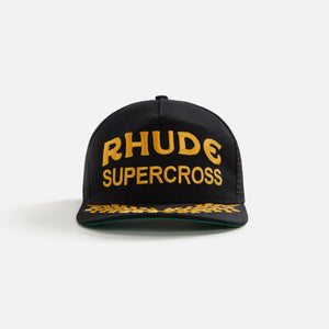 Rhude Canvas Supercross Trucker Cap - Black