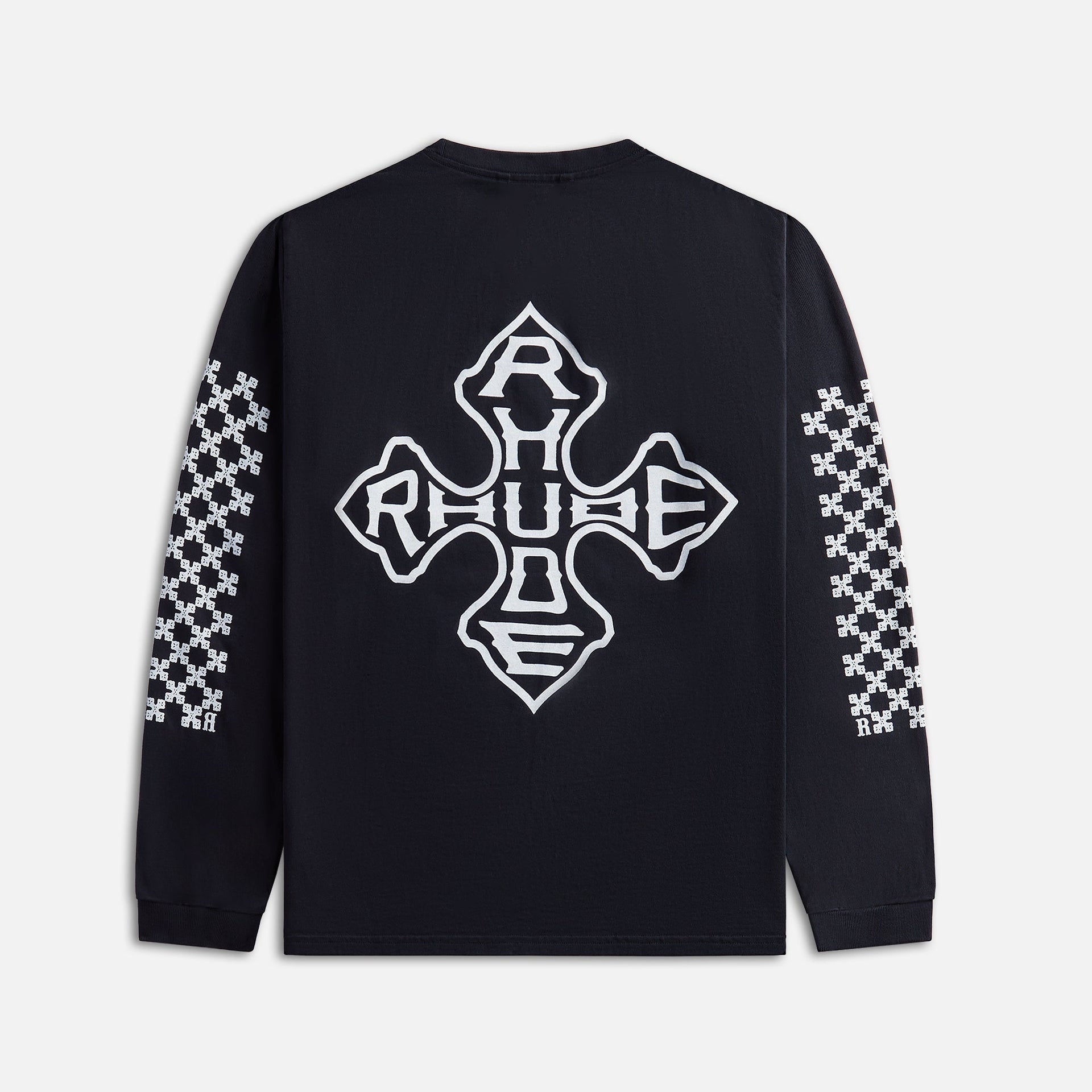 Rhude Cross Long Sleeves Tee - Vintage Black