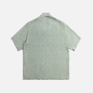 Rhude Cravat Silk Shirt - Teal / Ivory