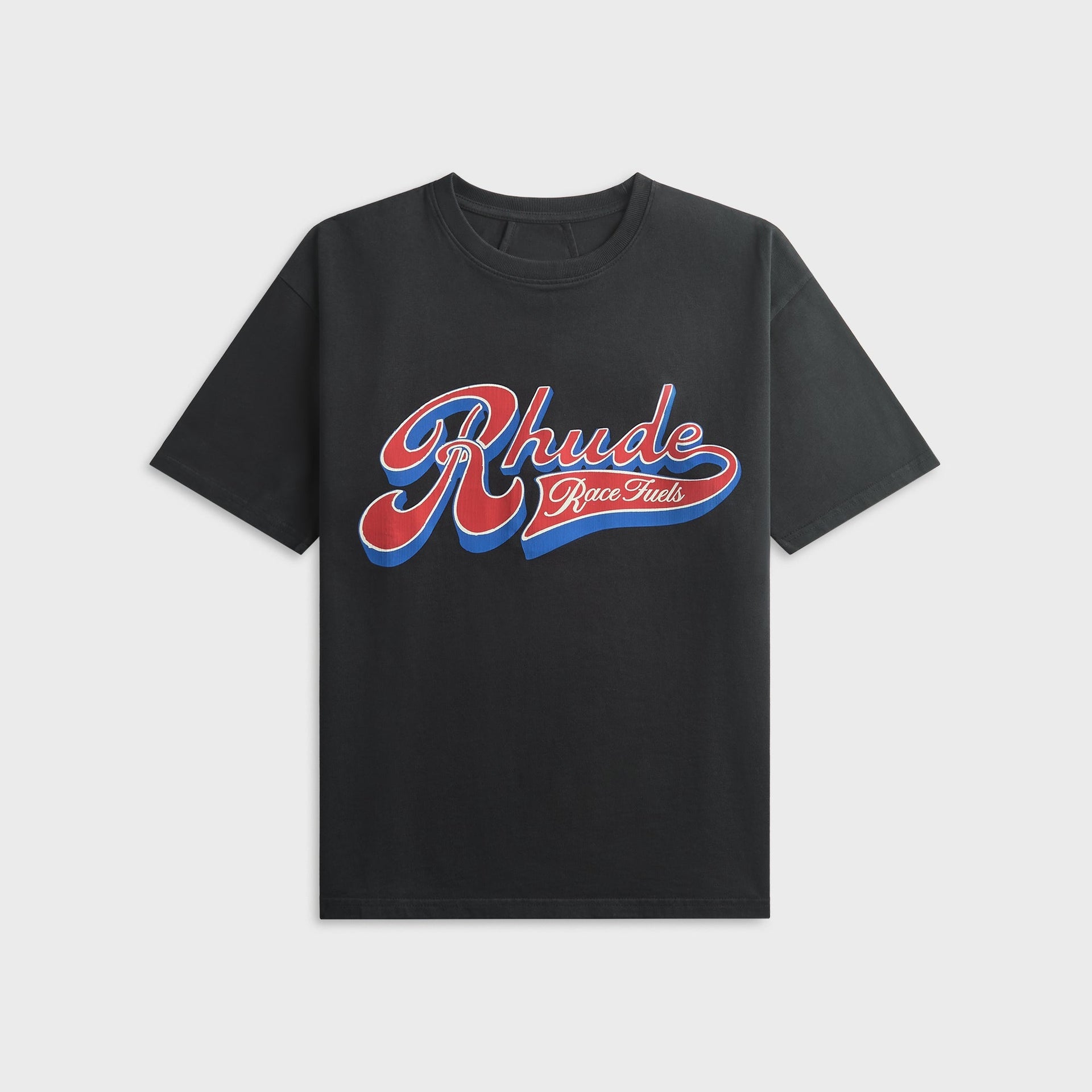 Rhude Pit Stop Tee - Vintage Black / Red / Blue