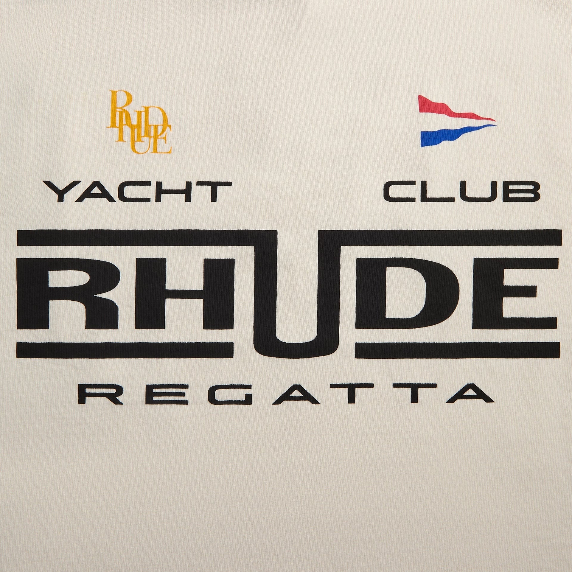 Rhude Virgin Islands Script Tee - Vintage White / Black / Green