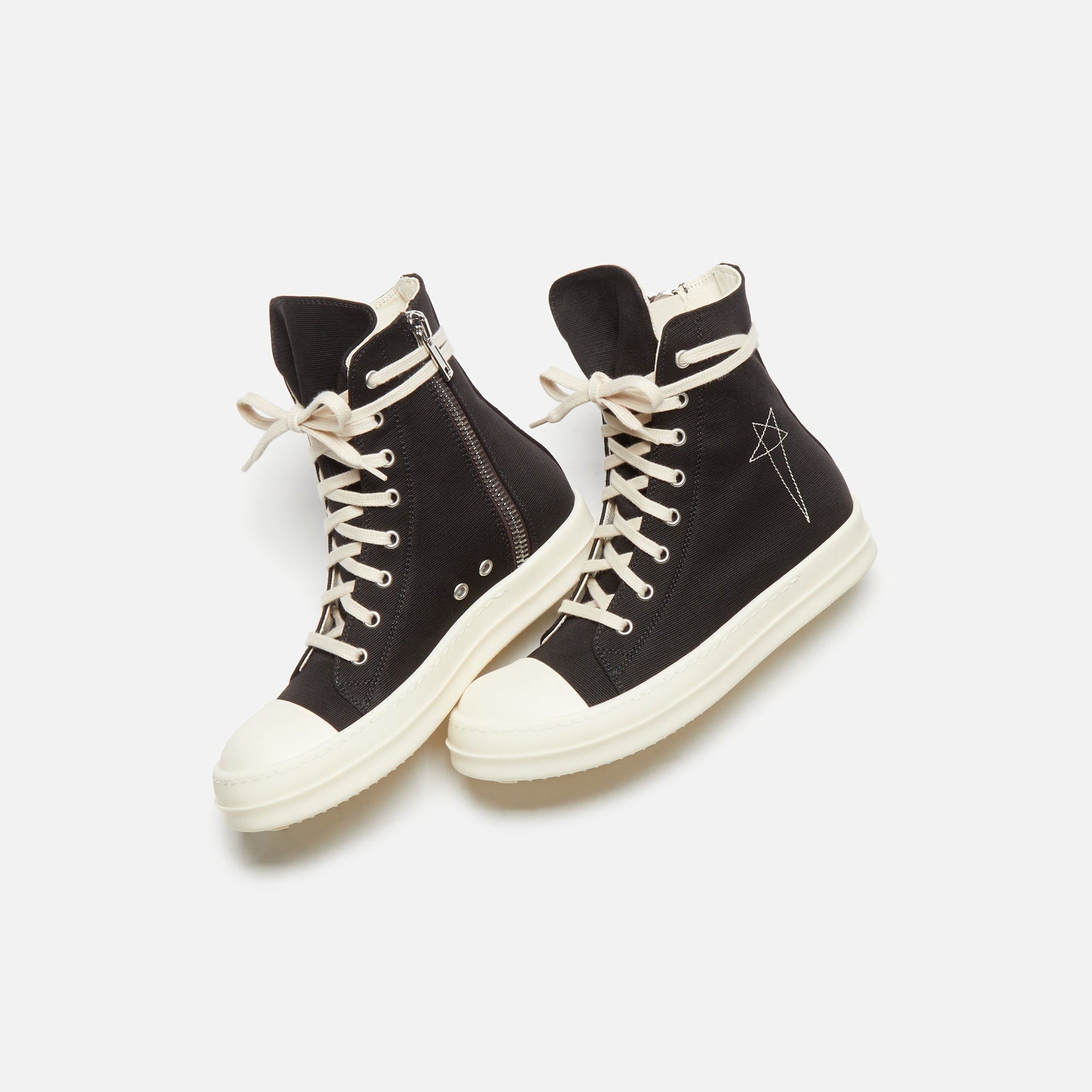 Rick Owens DRKSHDW Pentastitch Sneaker - Black / Milk / Milk Cotton Barre