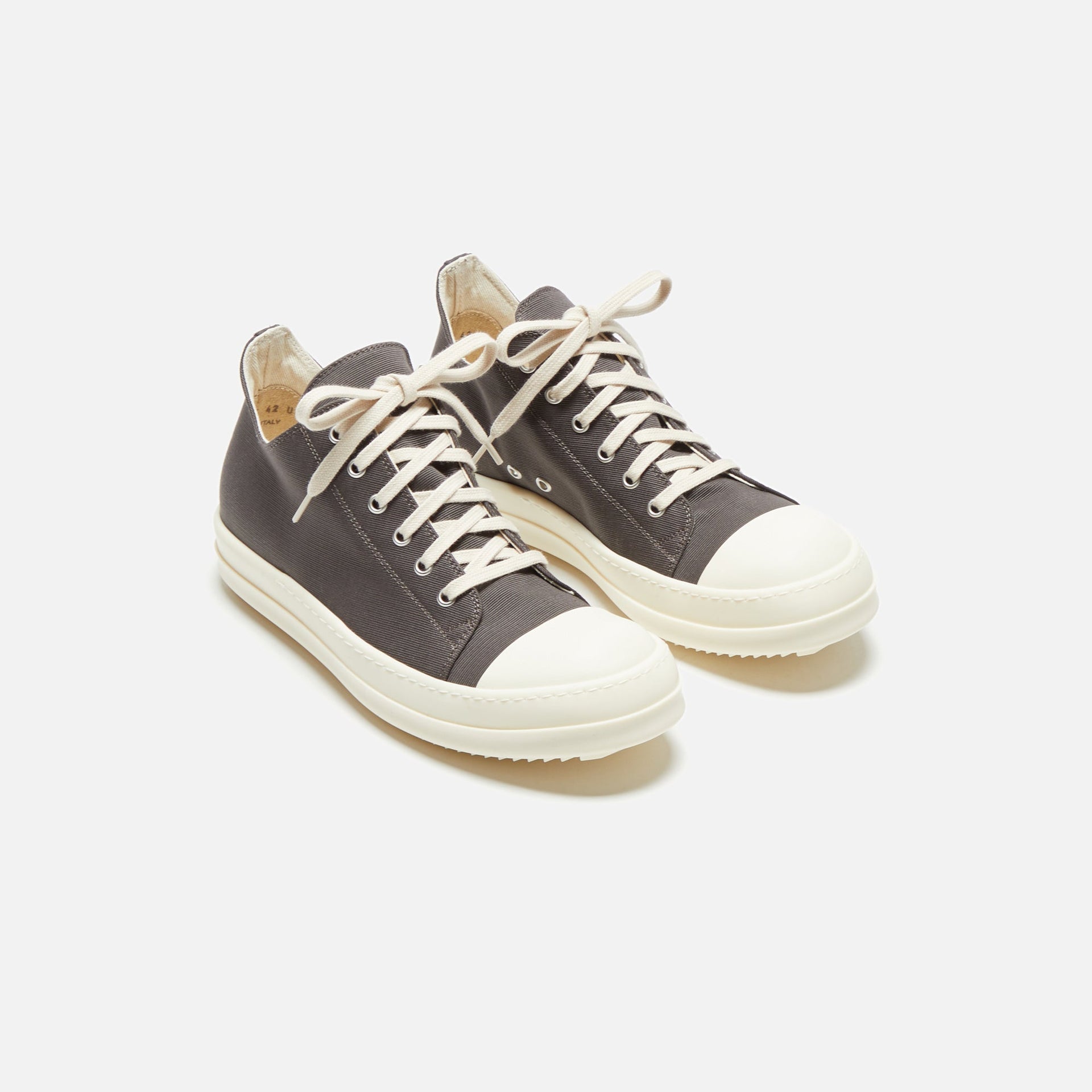 Rick Owens Vintage Low Sneakers - Dark Dust / Milk / Milk Scarpe