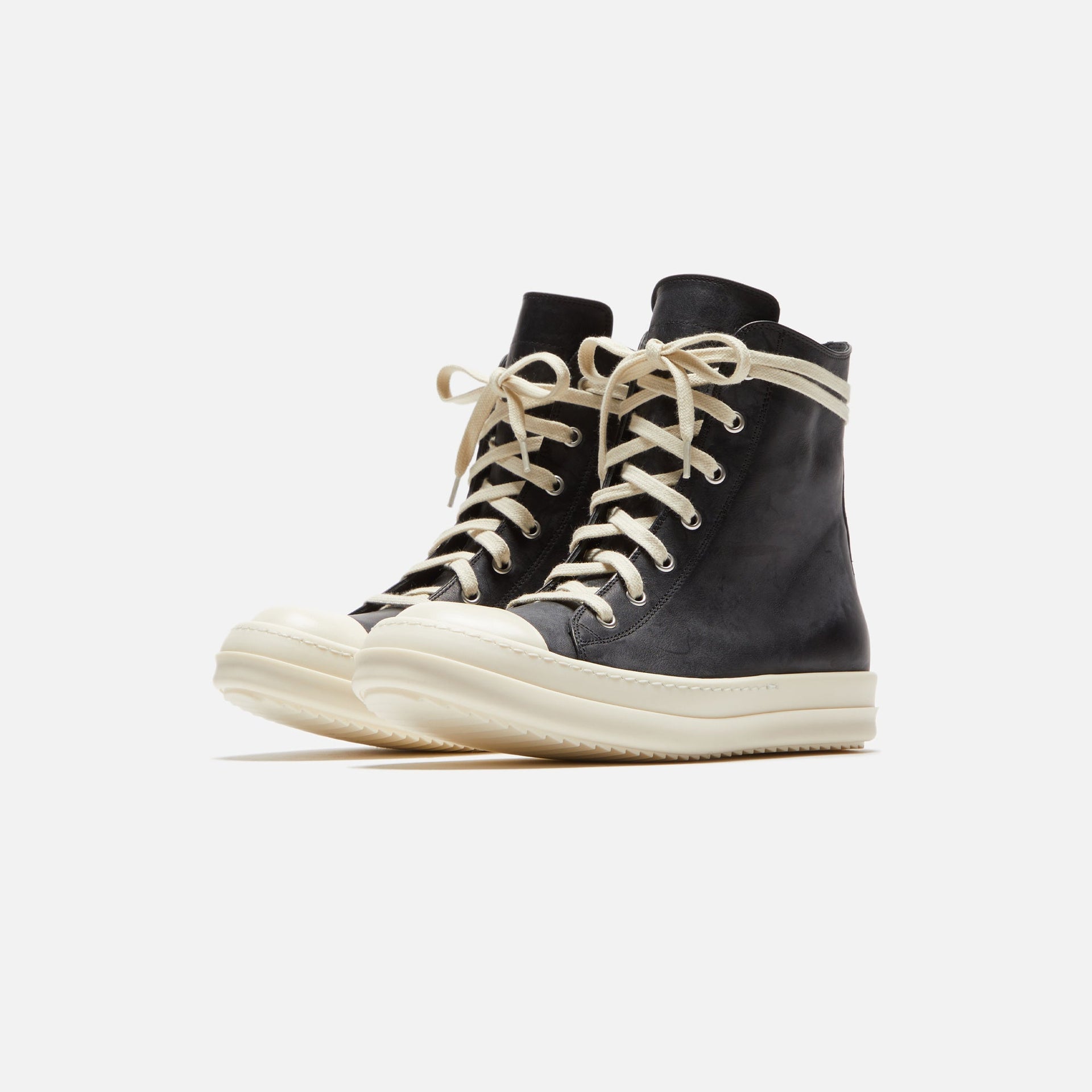 Rick Owens WMNS Lace Up Sneaker - Black / Milk