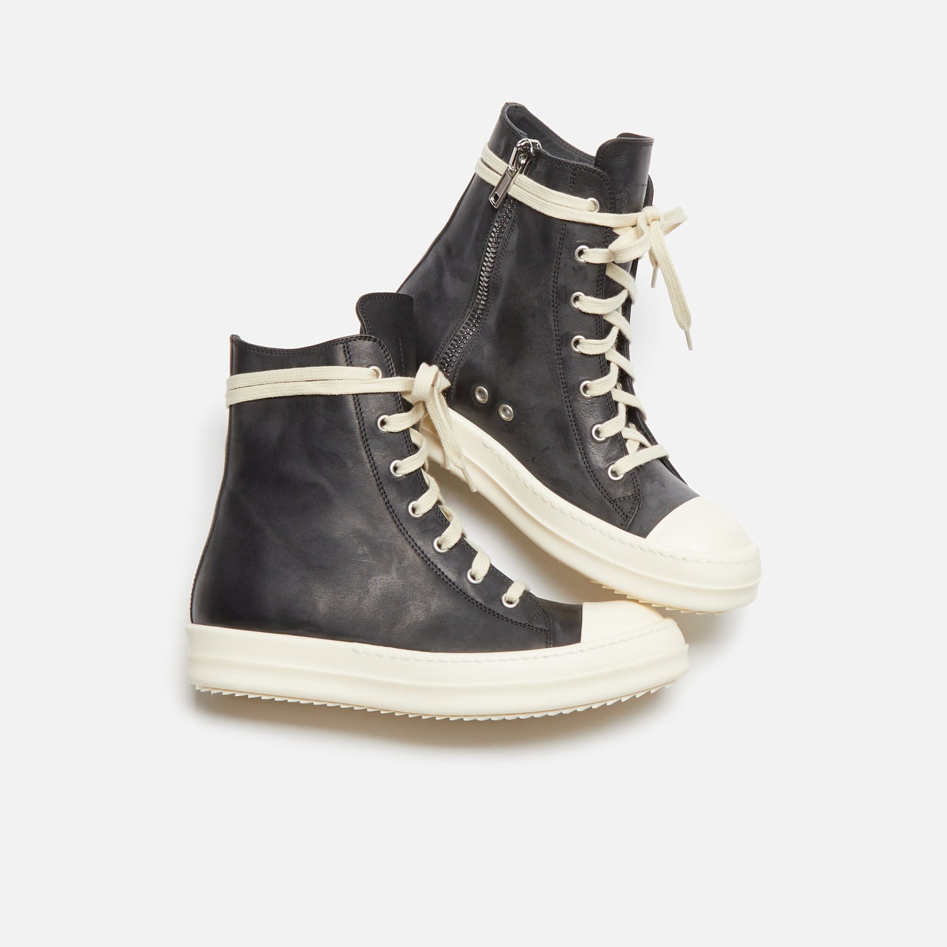 Rick Owens WMNS Lace Up Sneaker - Black / Milk