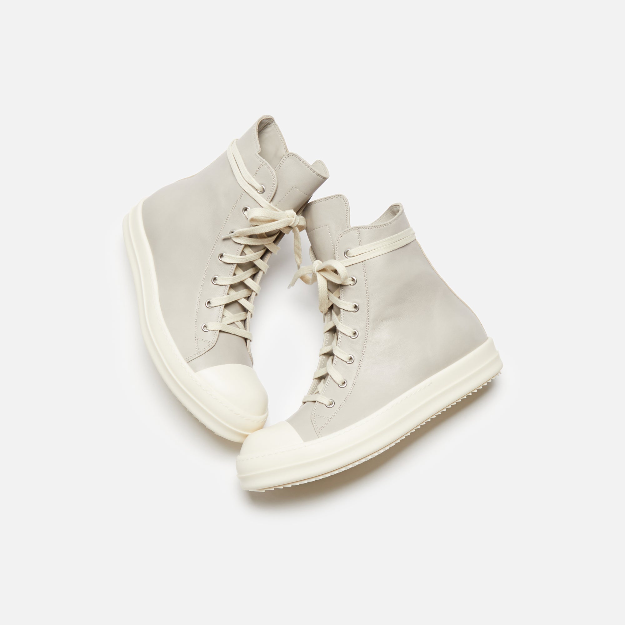 関税込【Rick Owens】Hollywood Vintage Sneakers★Grey Rick Owens: Gray Hollywood Vintage Sneaks Sneakers | SSENSE