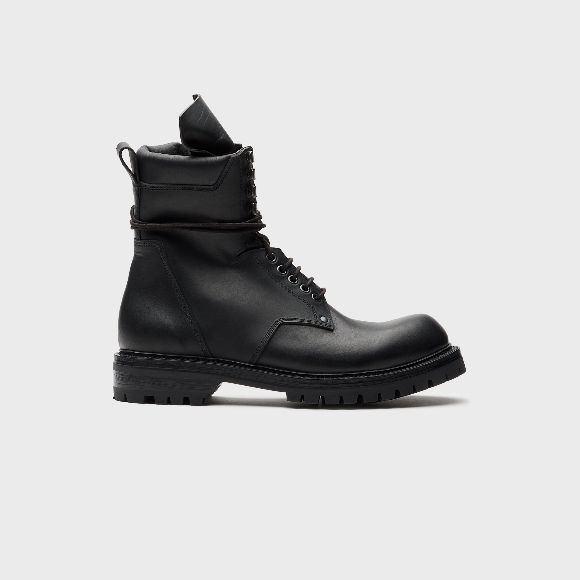 関税送料込◆Rick Owens◆BEATLE MEGA TRACTOR 厚底ブーツ RICK OWENS 'Beatle Mega Tractor' 厚底ブーツ ブラック 皮革 42