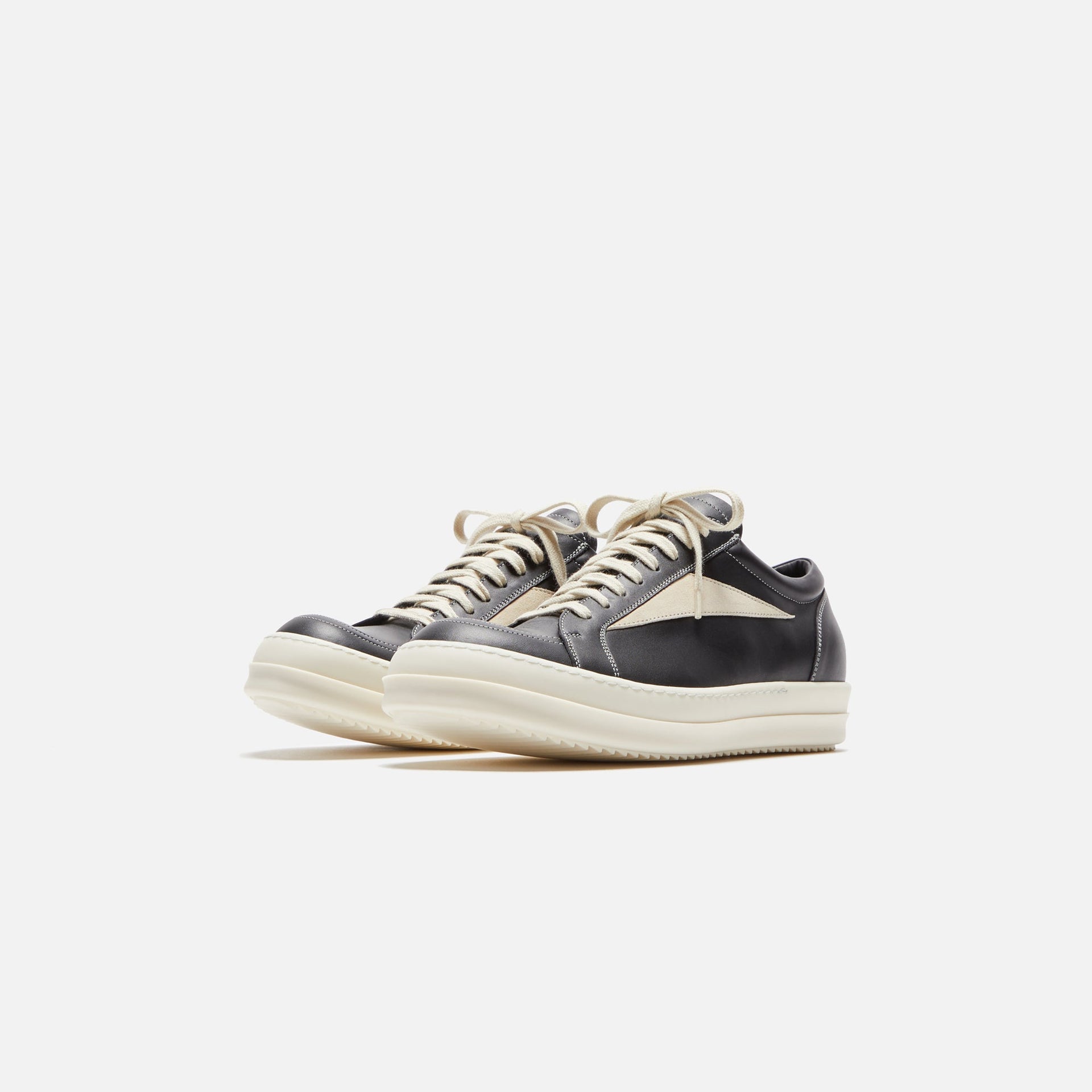 Rick Owens Vintage Sneakers - Black / Milk / Milk Scarpe in Pelliccia
