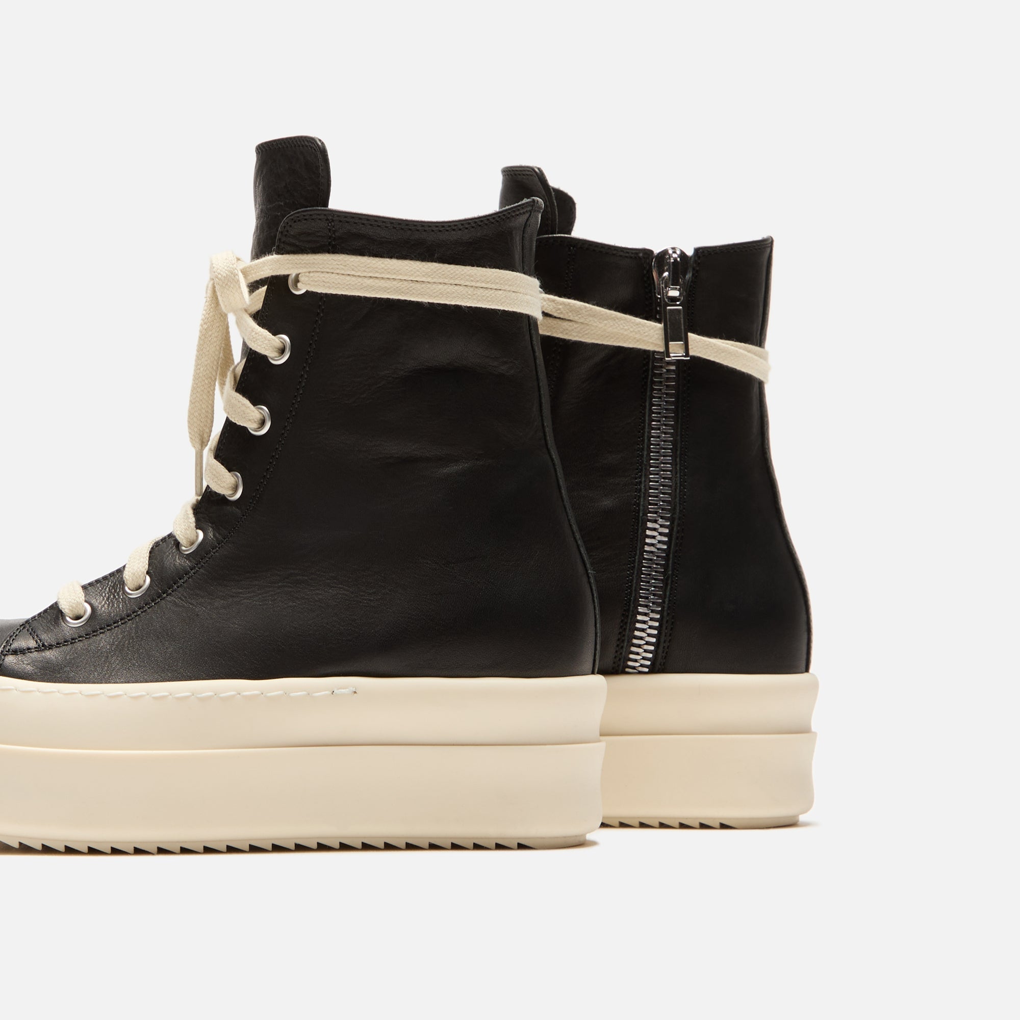 Rick Owens WMNS Mega Bumper Sneaks - Black / Milk / Milk Scarpe in