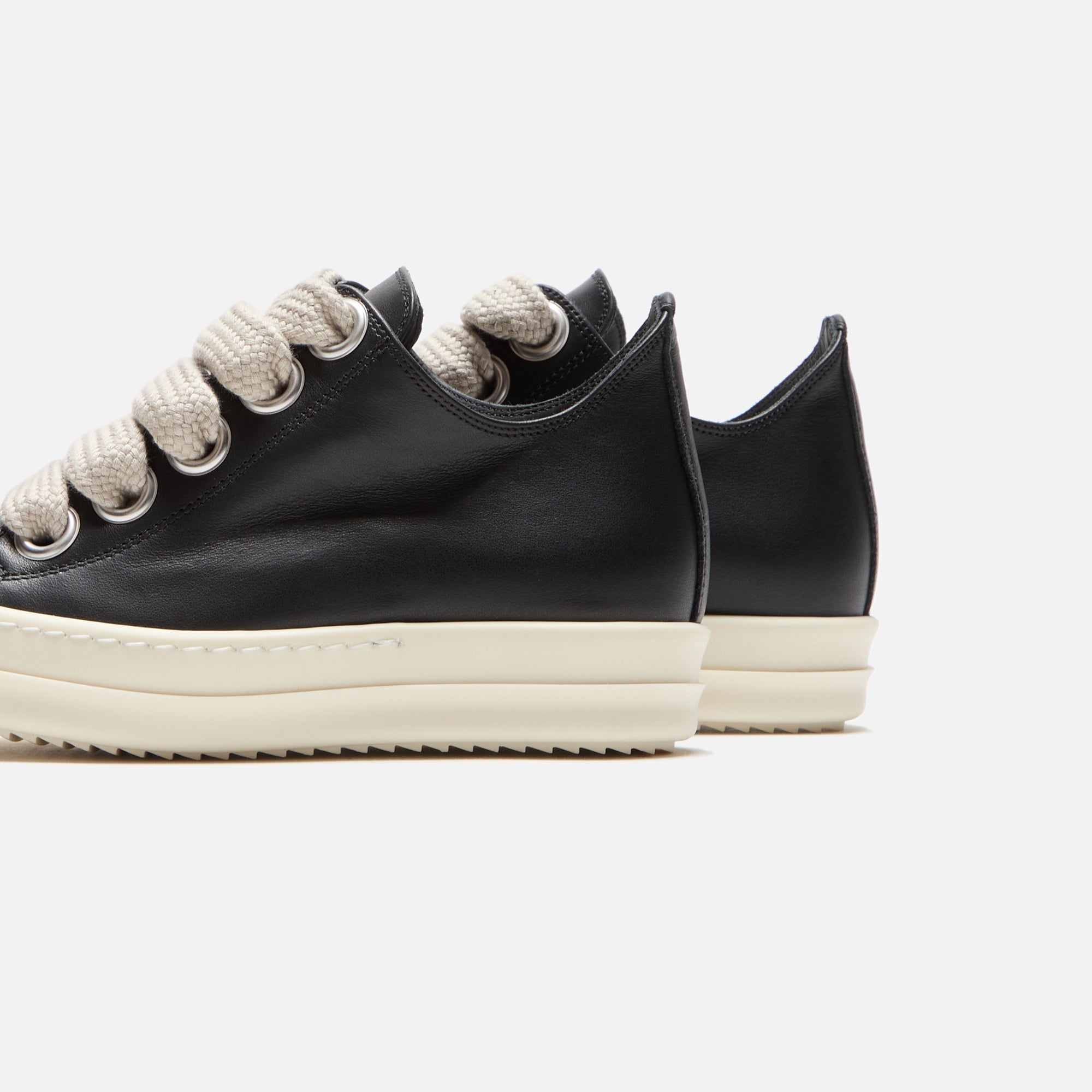 Rick Owens レザー切替 JUMBOLACED スニーカー 41 Rick Owens WMNS Jumbo Laced Low Sneaks - Black / Pearl