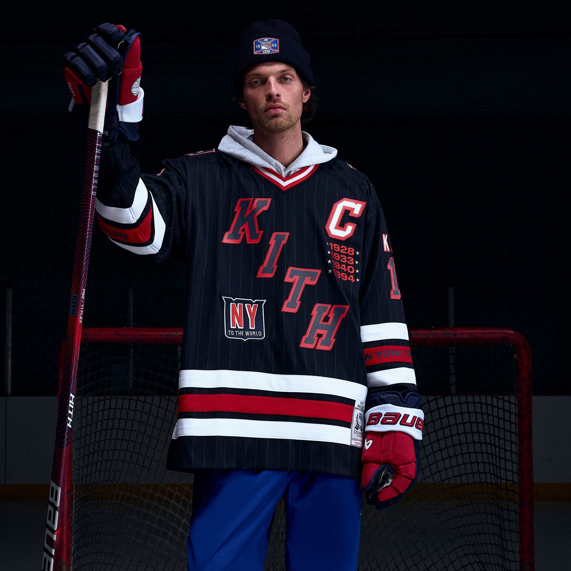 Kith & Bauer for the New York Rangers Vapor Pro Gloves (Senior)