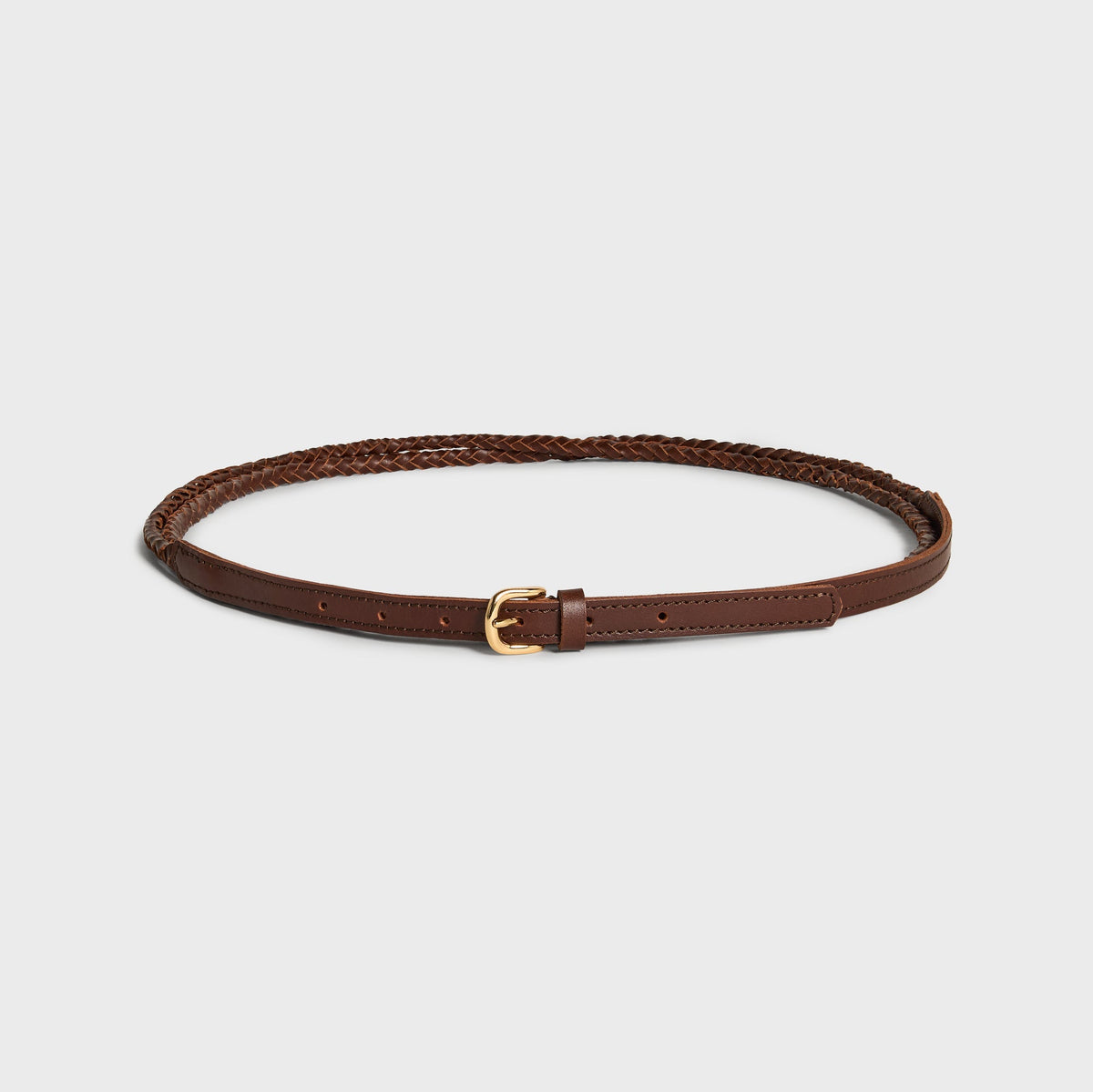 Kith 101 for SEVEN BY SEVEN String Braided Leather Long Belt - Mocha - PH