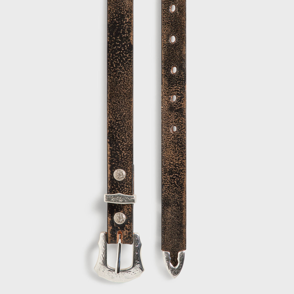 Kith 101 for SEVEN BY SEVEN Narrow Western Belt - Black