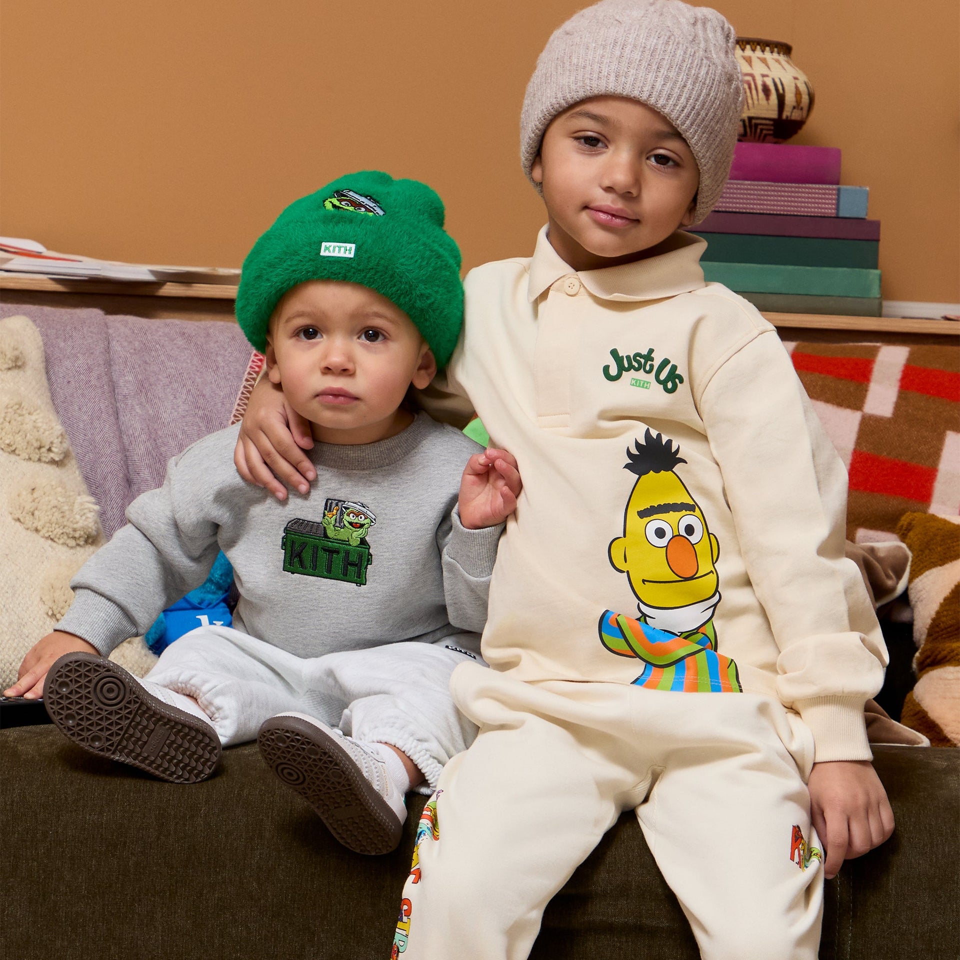 Kith Baby for Sesame Street Grouch Mia Beanie - Reptile