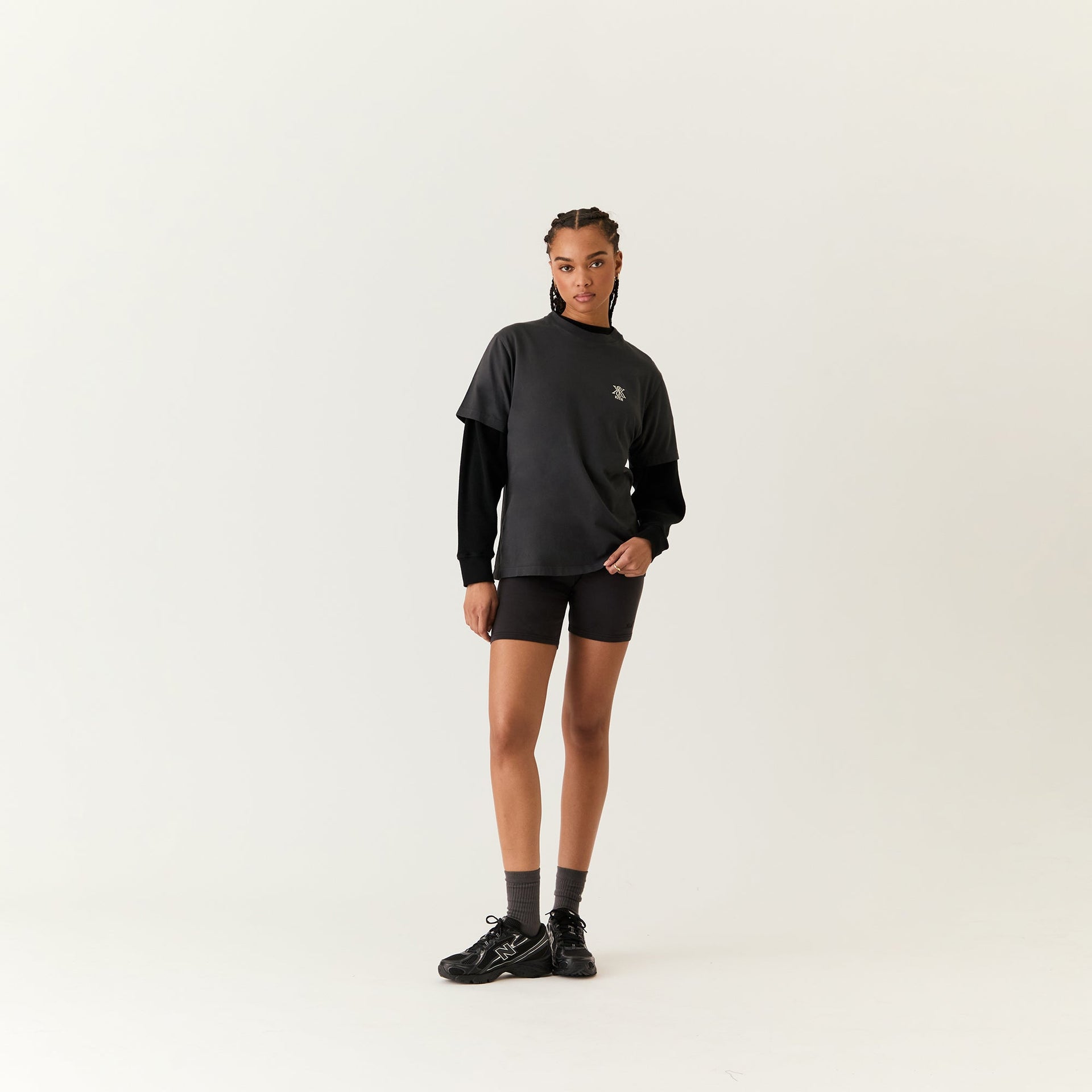 Kith Women Bryden Waffle Long Sleeve - Black