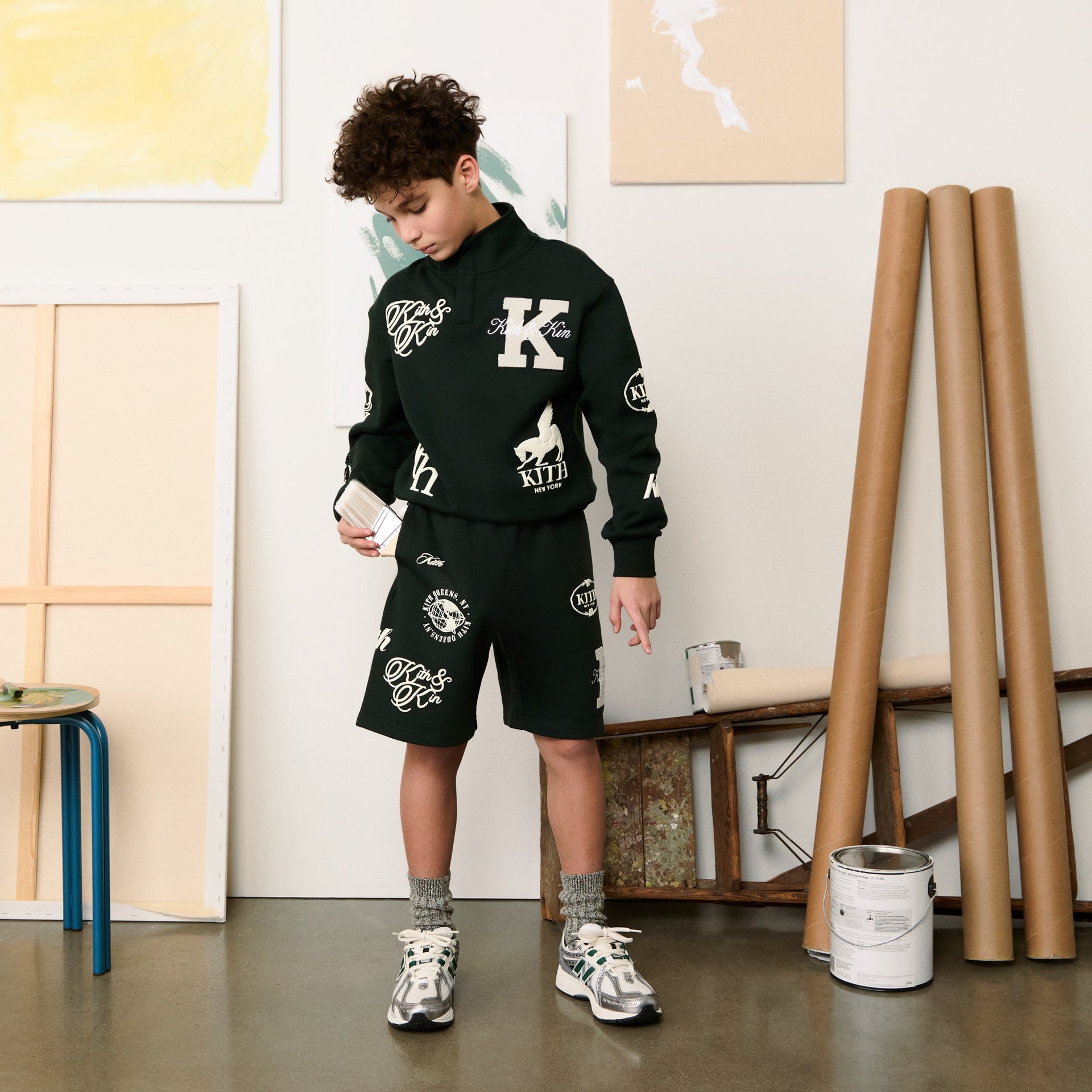 Kith Kids Logo Hunter Pullover - Stadium