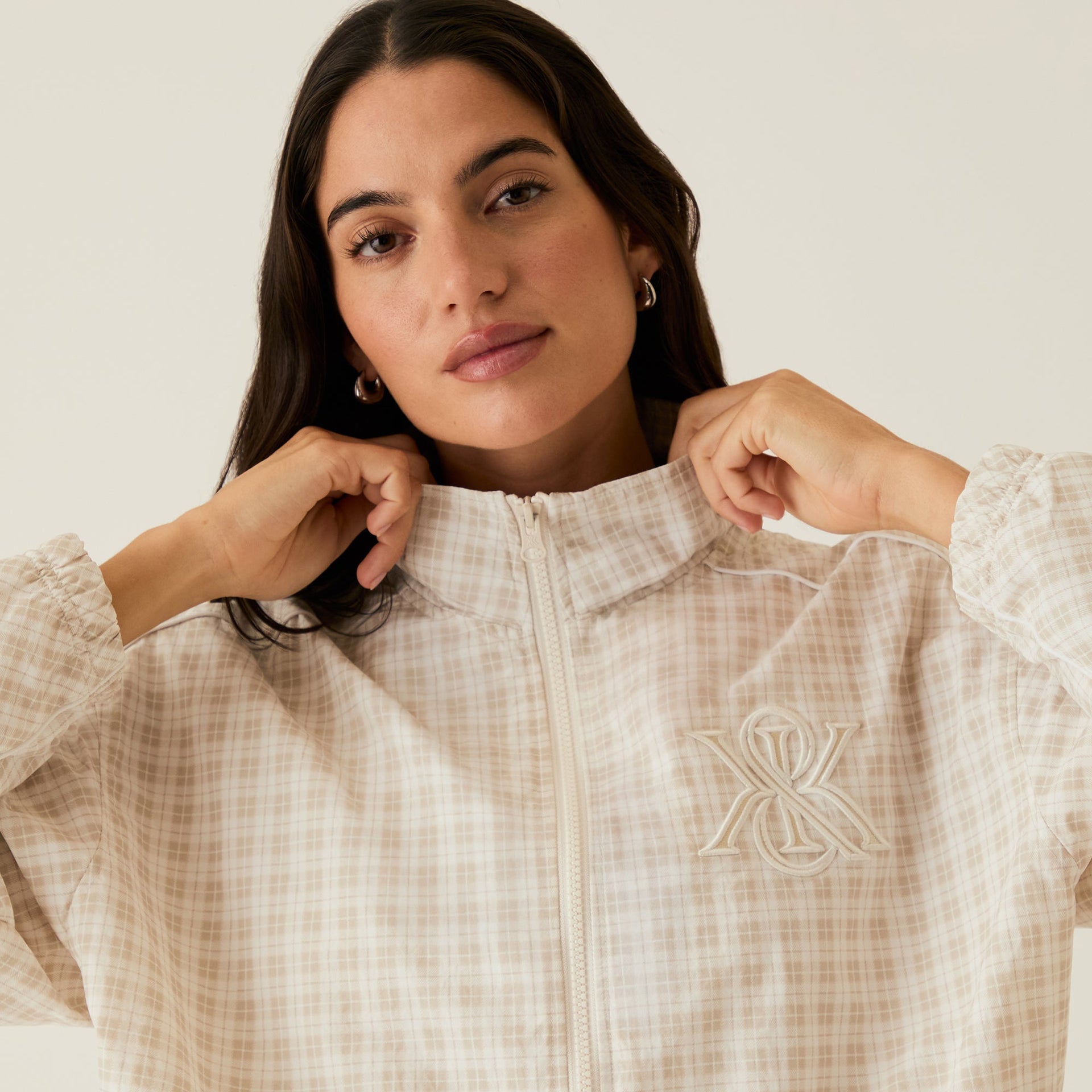 Kith Women Azariah Check Track Jacket - White