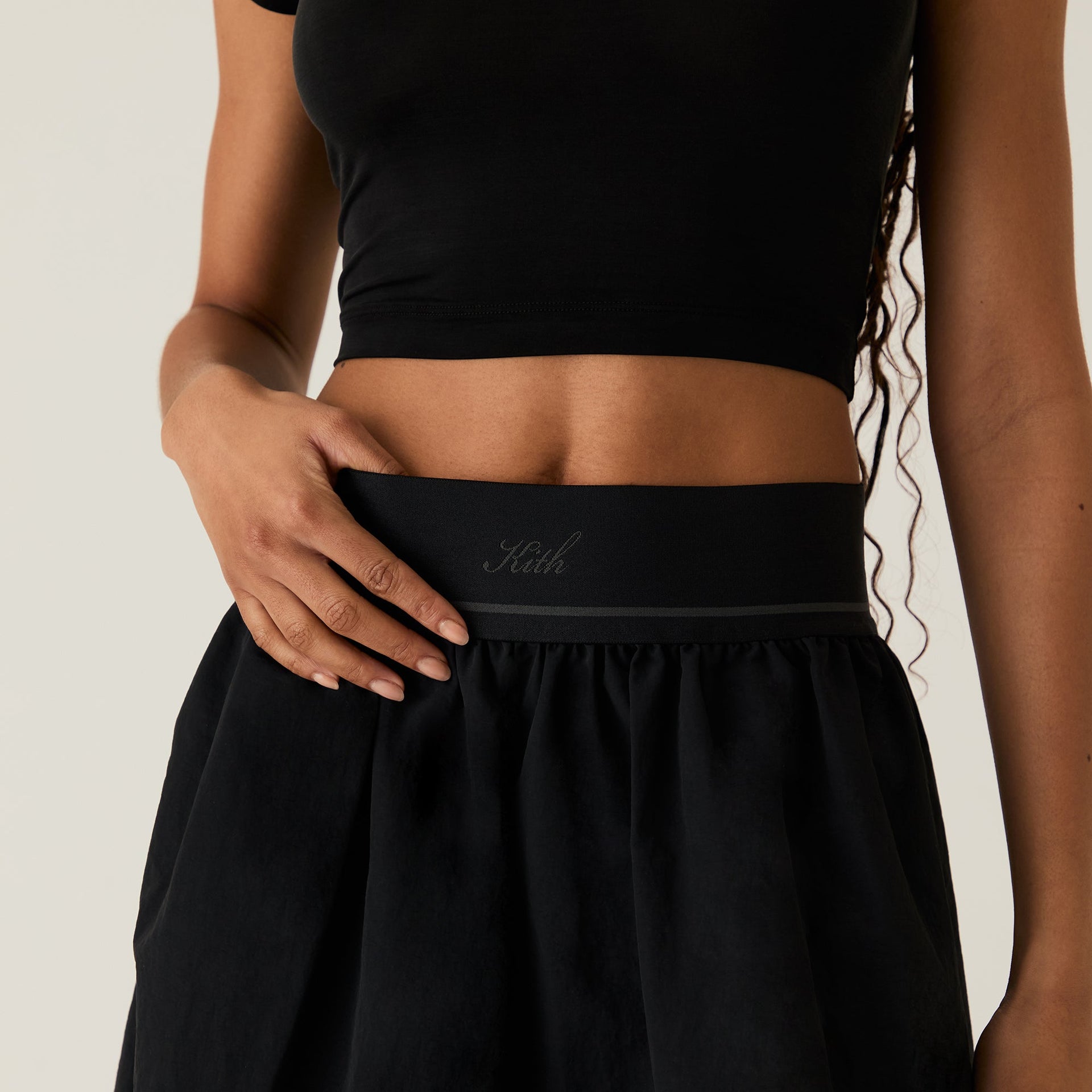 Kith Women Nadine Nylon Maxi Skirt - Black