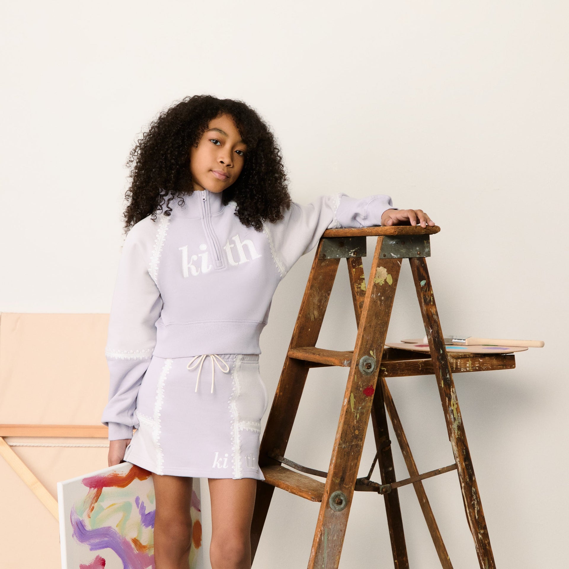 Kith Kids Color-Blocked Vale Lena Skirt - Echo