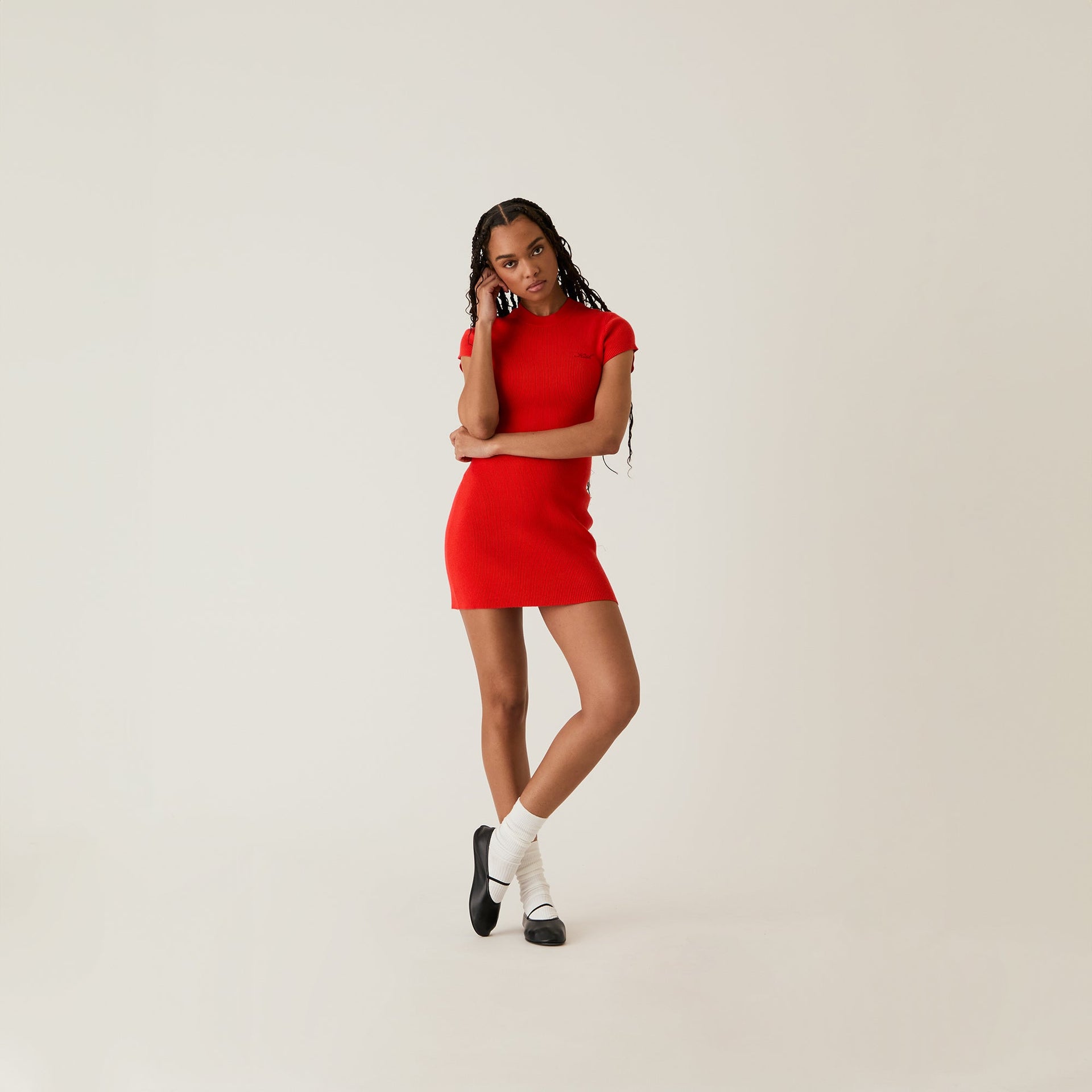 Kith Women Mulberry Rib Dress - Cinnabar