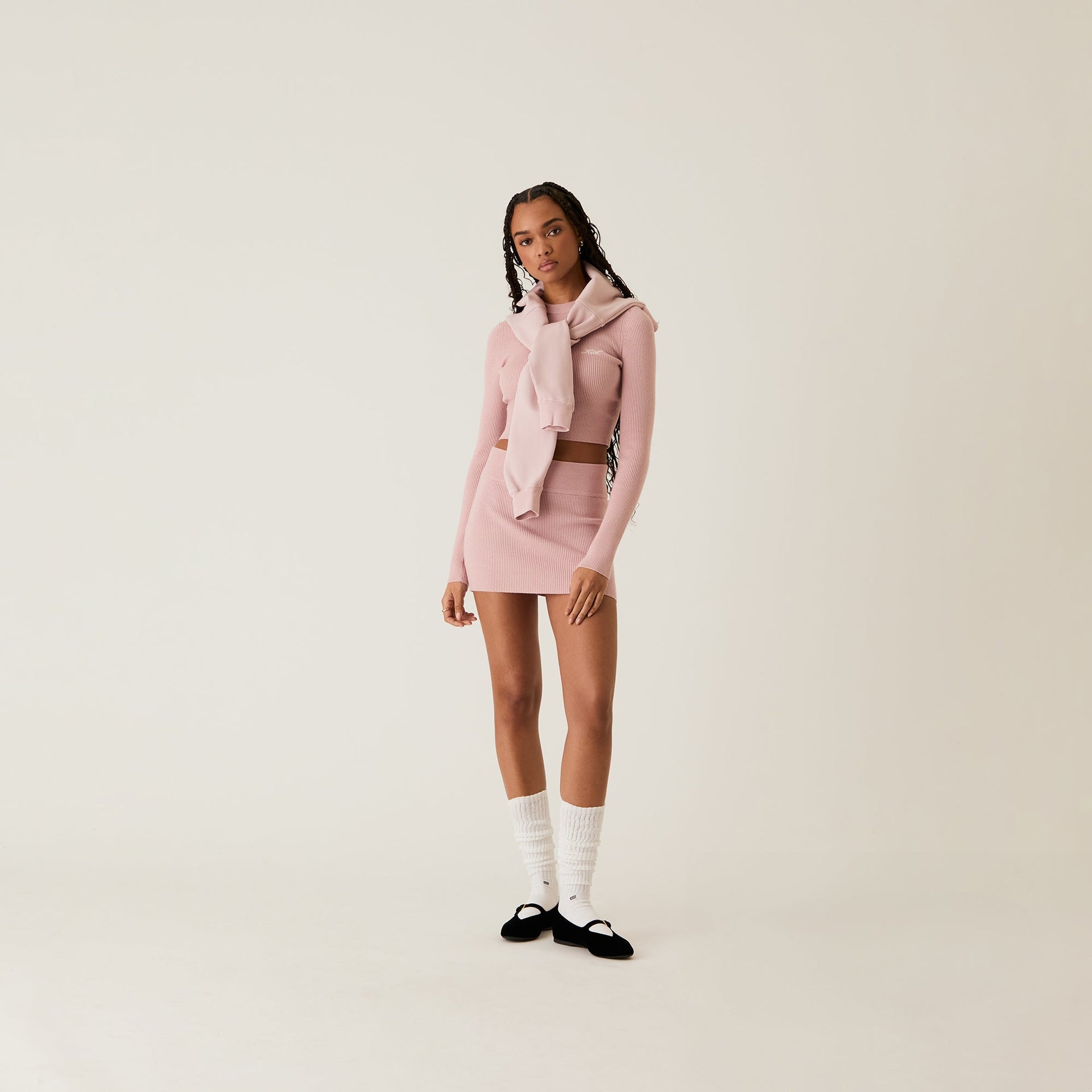 Kith Women Arys Rib Mini Skirt - Syringa