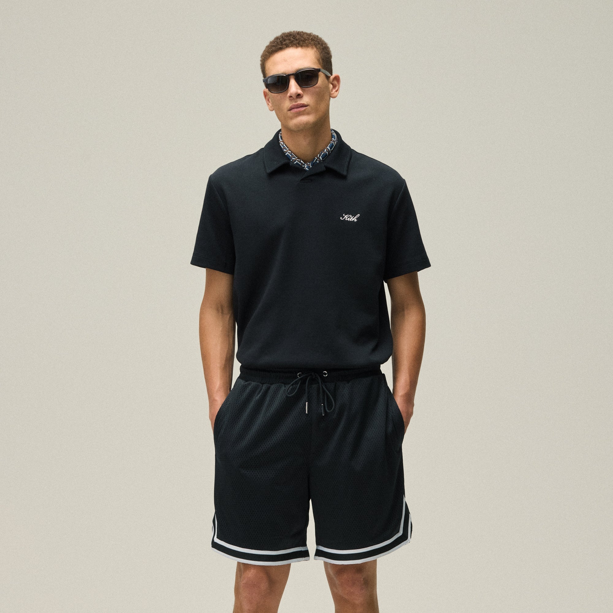 Kith Micro Waffle Drew Polo - Black – Kith Canada
