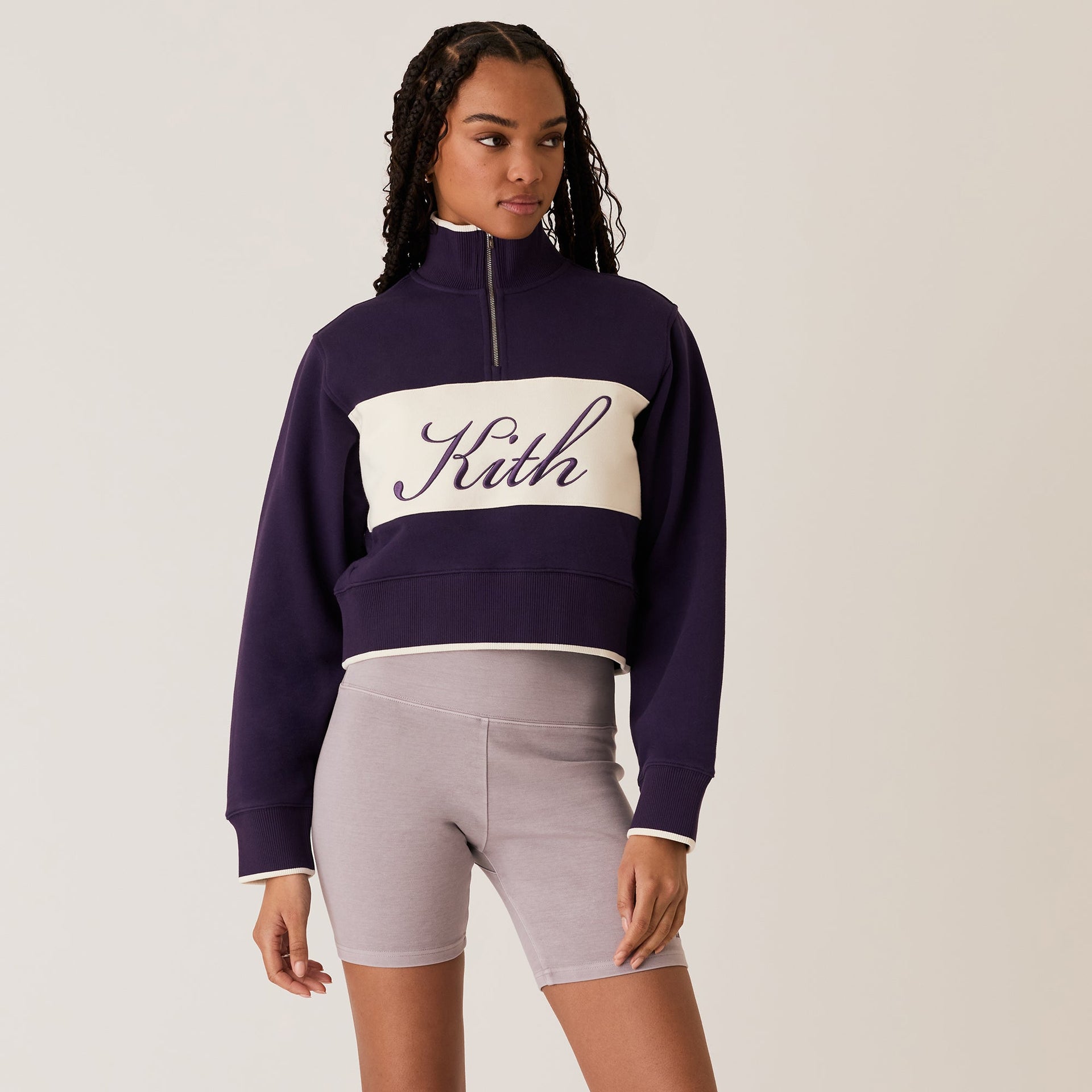 Kith Women Hunter II Script Quarter Zip - Nightshade