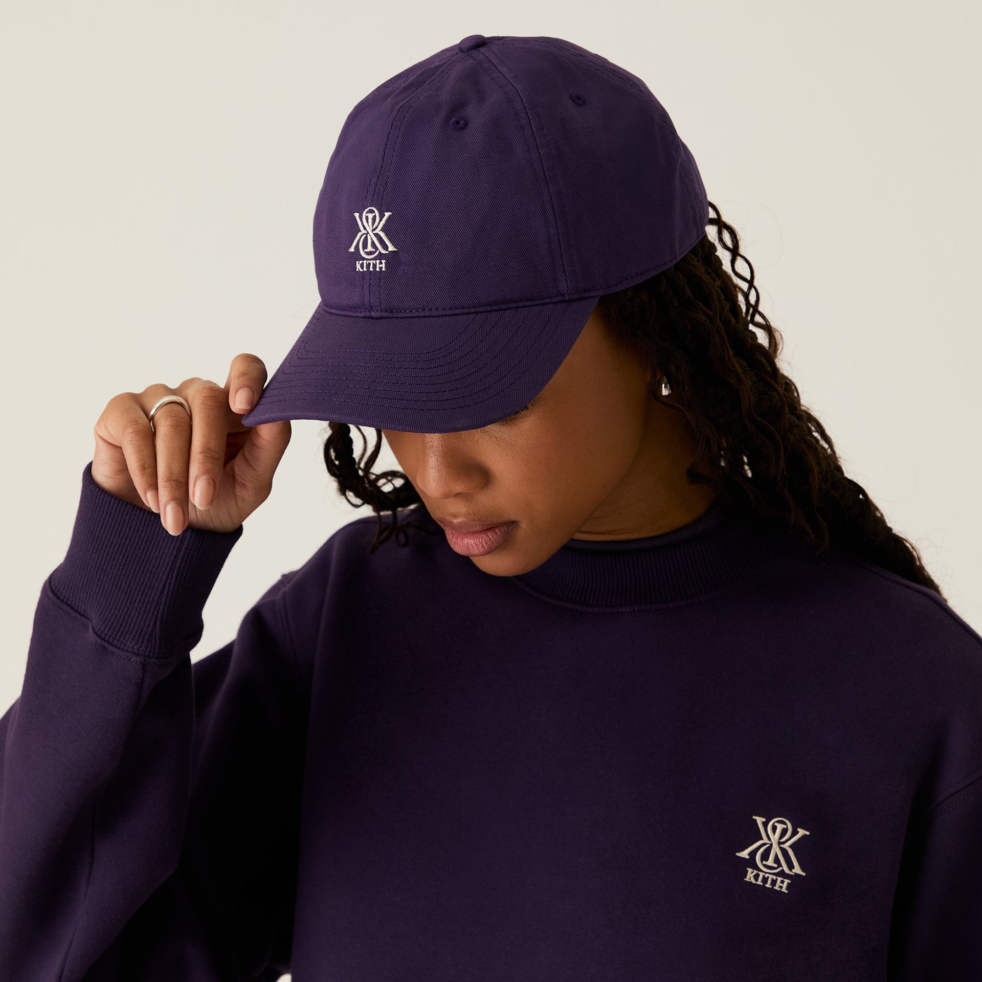 Kith Women Crest Embroidered Classic Cap - Nightshade