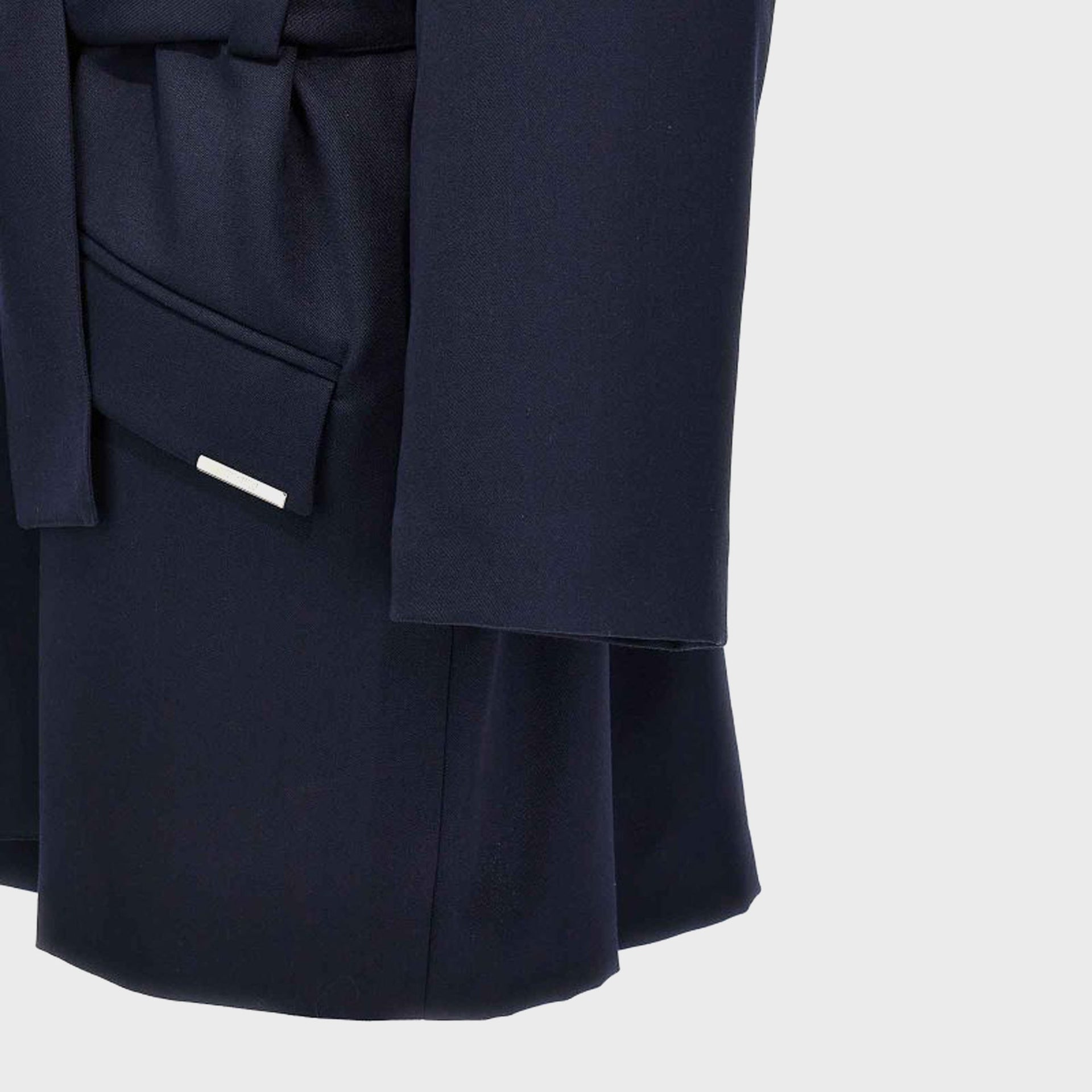 Long Coat in Navy Blue