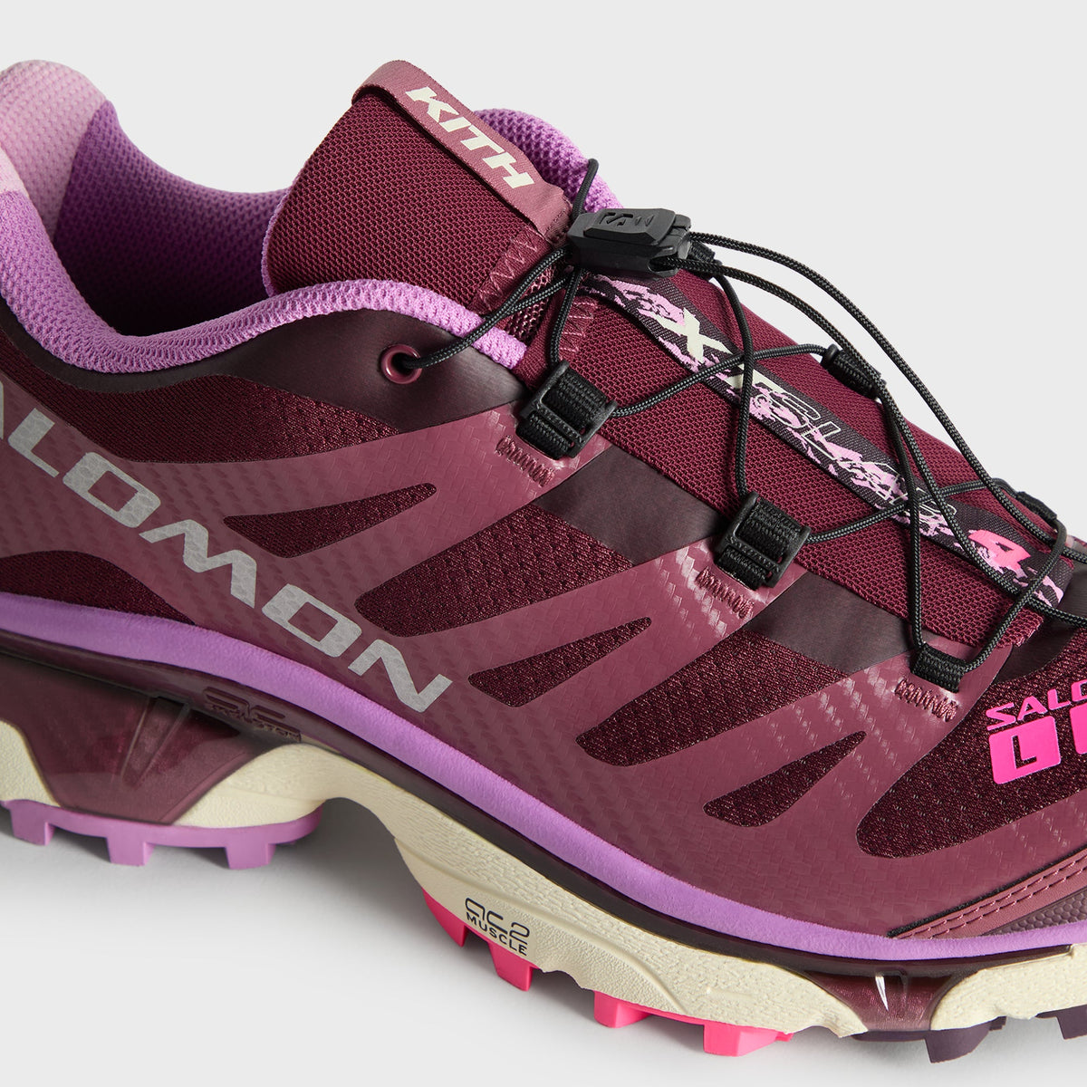 Kith for Salomon XT-4 OG - Maroon Banner / Nocturne / Knockout Pink